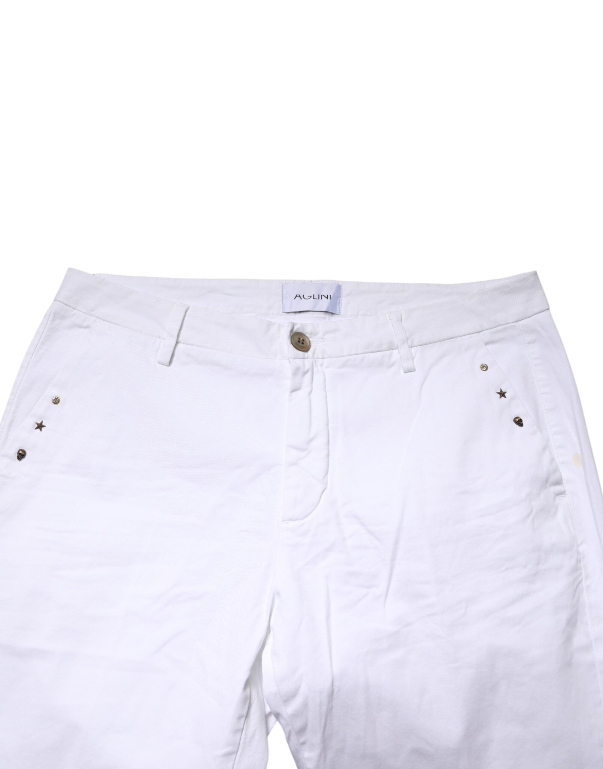 Skinny Fit Mid Waist Men Chino Trouser Men's Pants (Pre-Owned) - AGLINI - Modalova