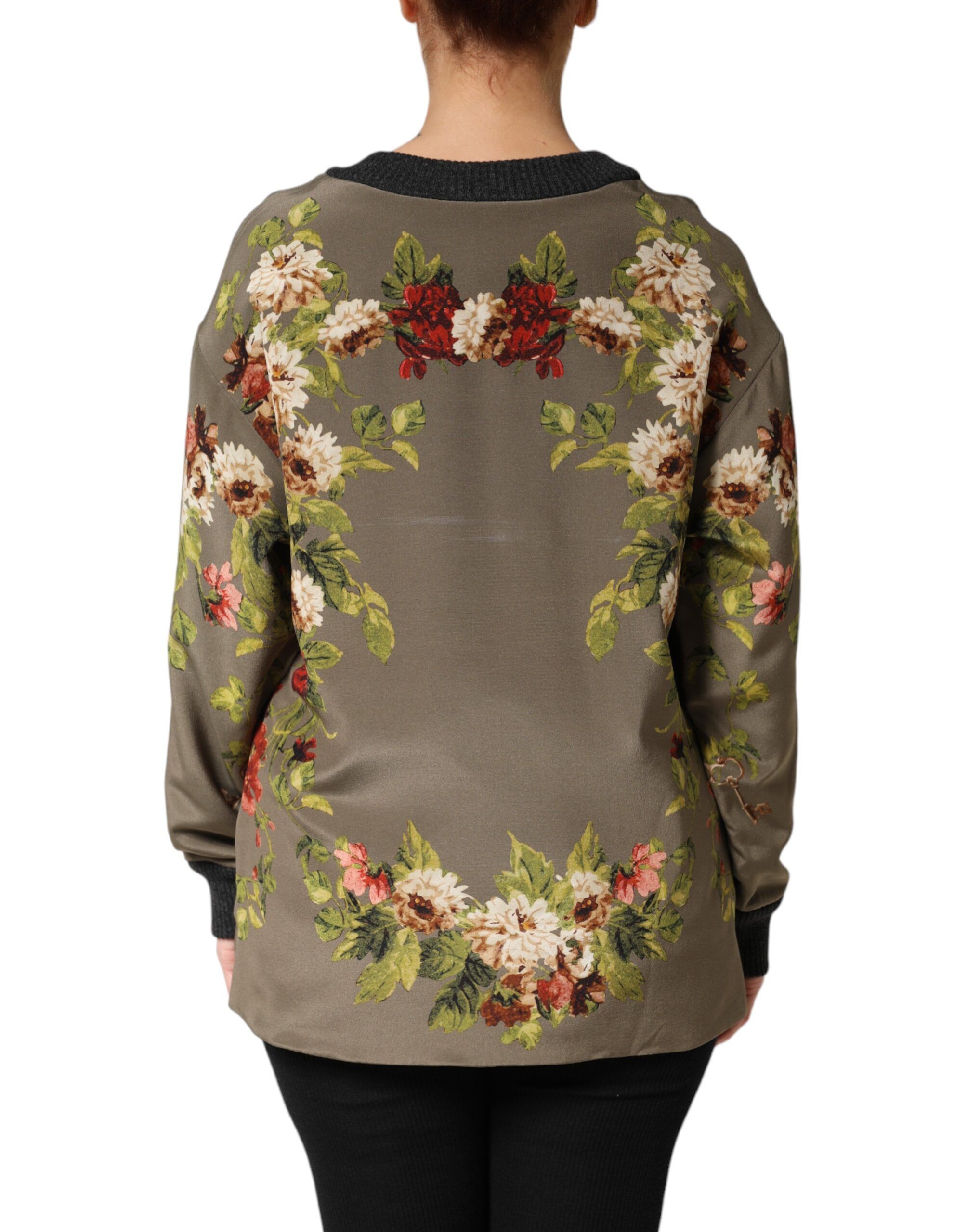 Enchanted Sicily Silk Crewneck Blouse Women's Sweater - Dolce & Gabbana - Modalova