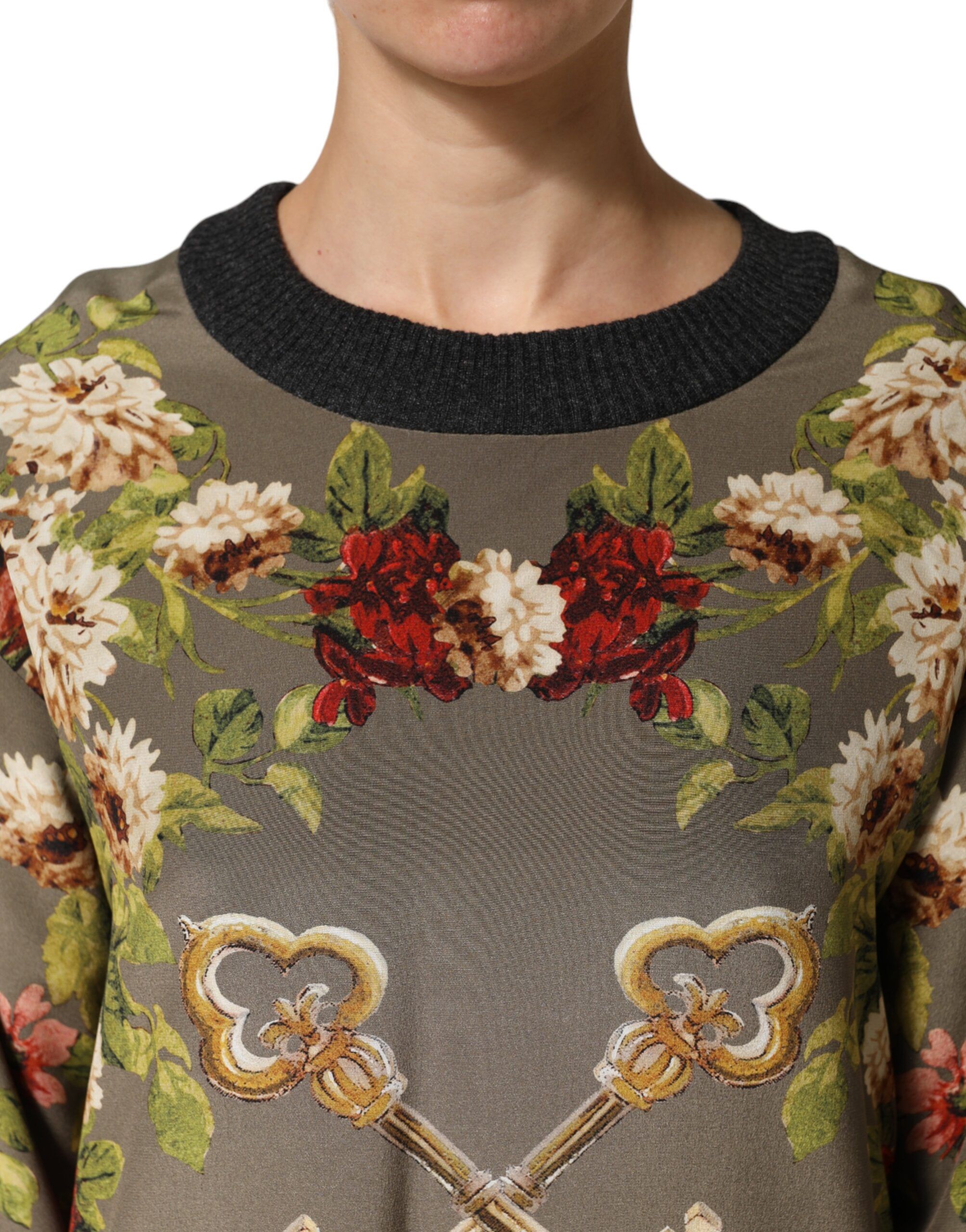 Enchanted Sicily Silk Crewneck Blouse Women's Sweater - Dolce & Gabbana - Modalova