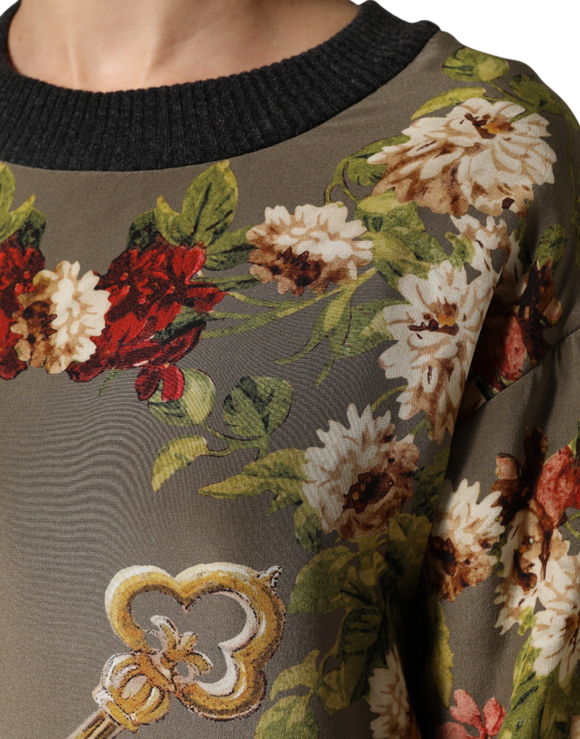 Enchanted Sicily Silk Crewneck Blouse Women's Sweater - Dolce & Gabbana - Modalova