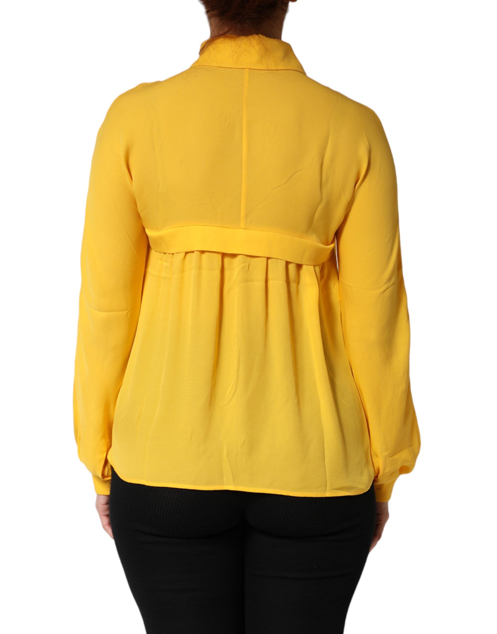 Silk Collared Long Sleeves Women's Top - Moschino Couture - Modalova