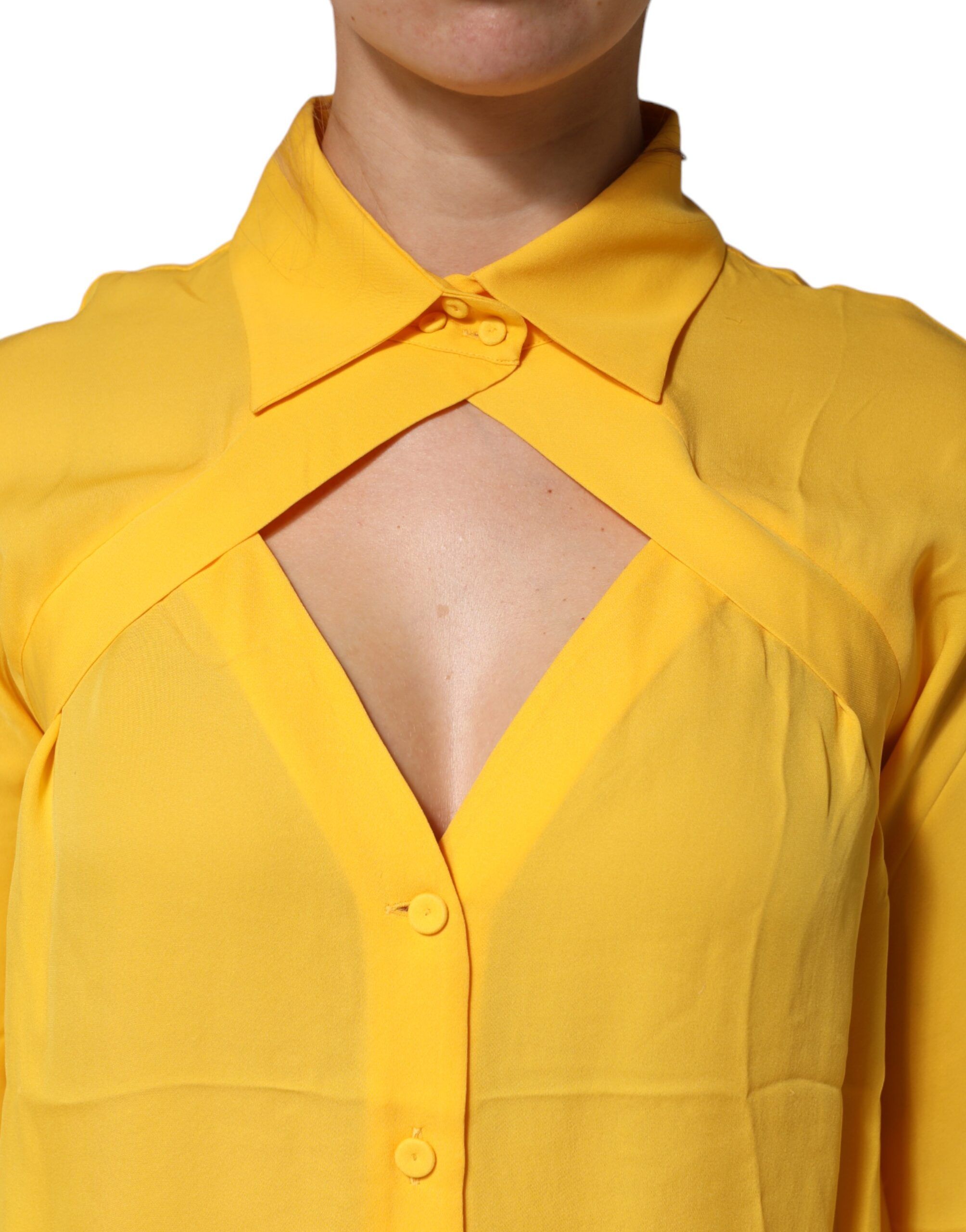 Silk Collared Long Sleeves Women's Top - Moschino Couture - Modalova