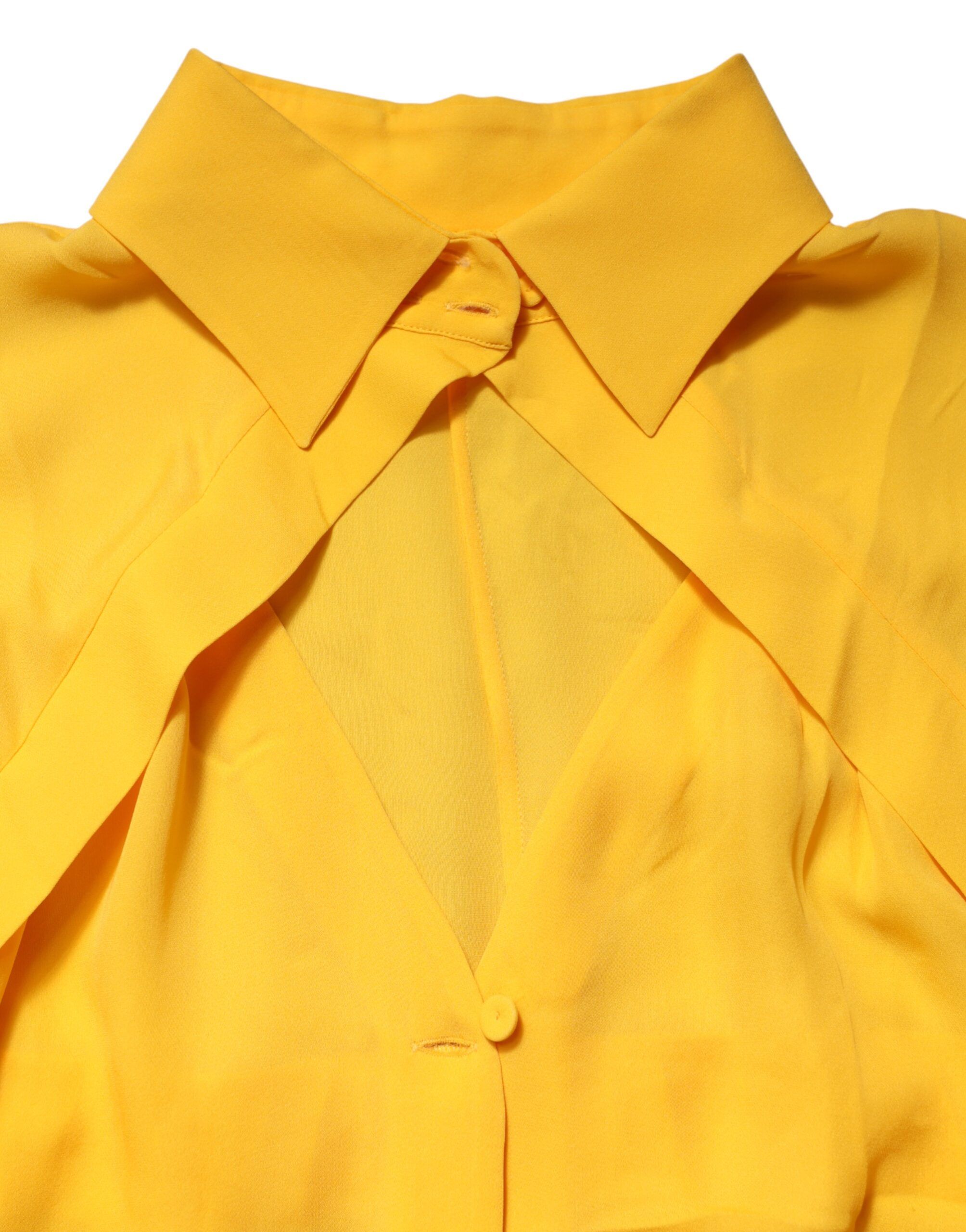 Silk Collared Long Sleeves Women's Top - Moschino Couture - Modalova