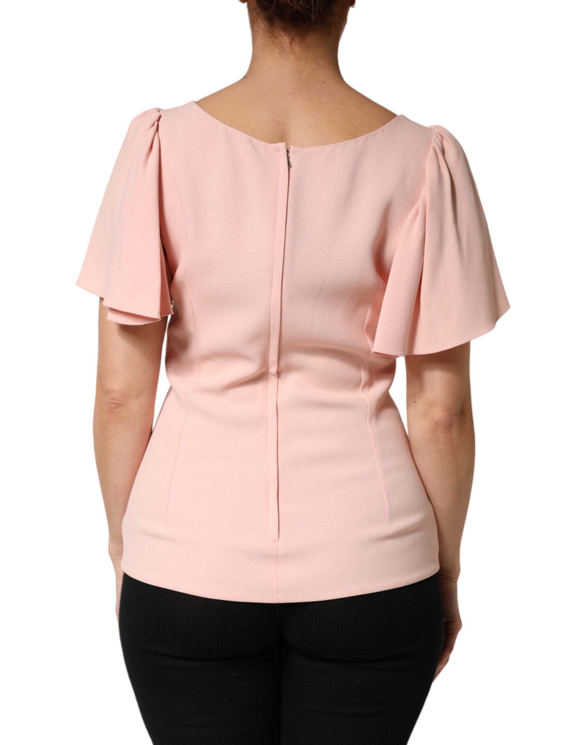 Short Sleeves Round Neck Blouse Women's Top - Dolce & Gabbana - Modalova