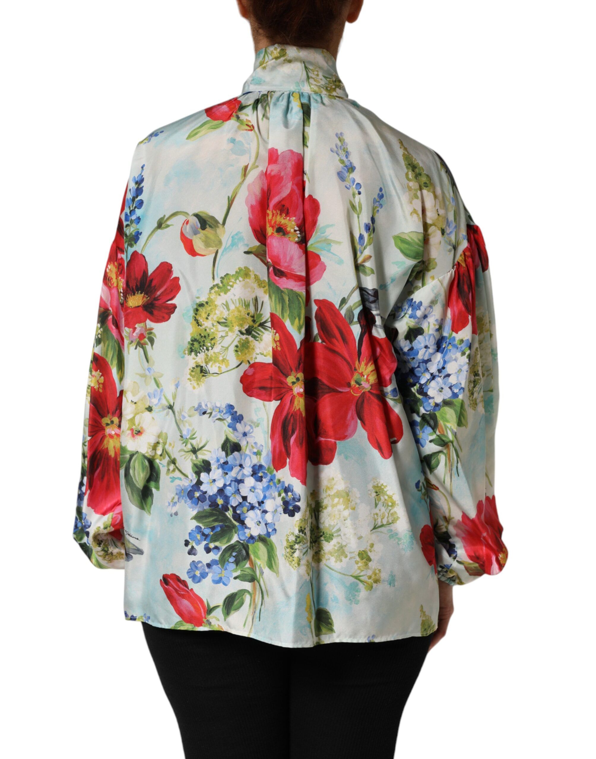 Floral Long Sleeves Blouse Women's Top - Dolce & Gabbana - Modalova