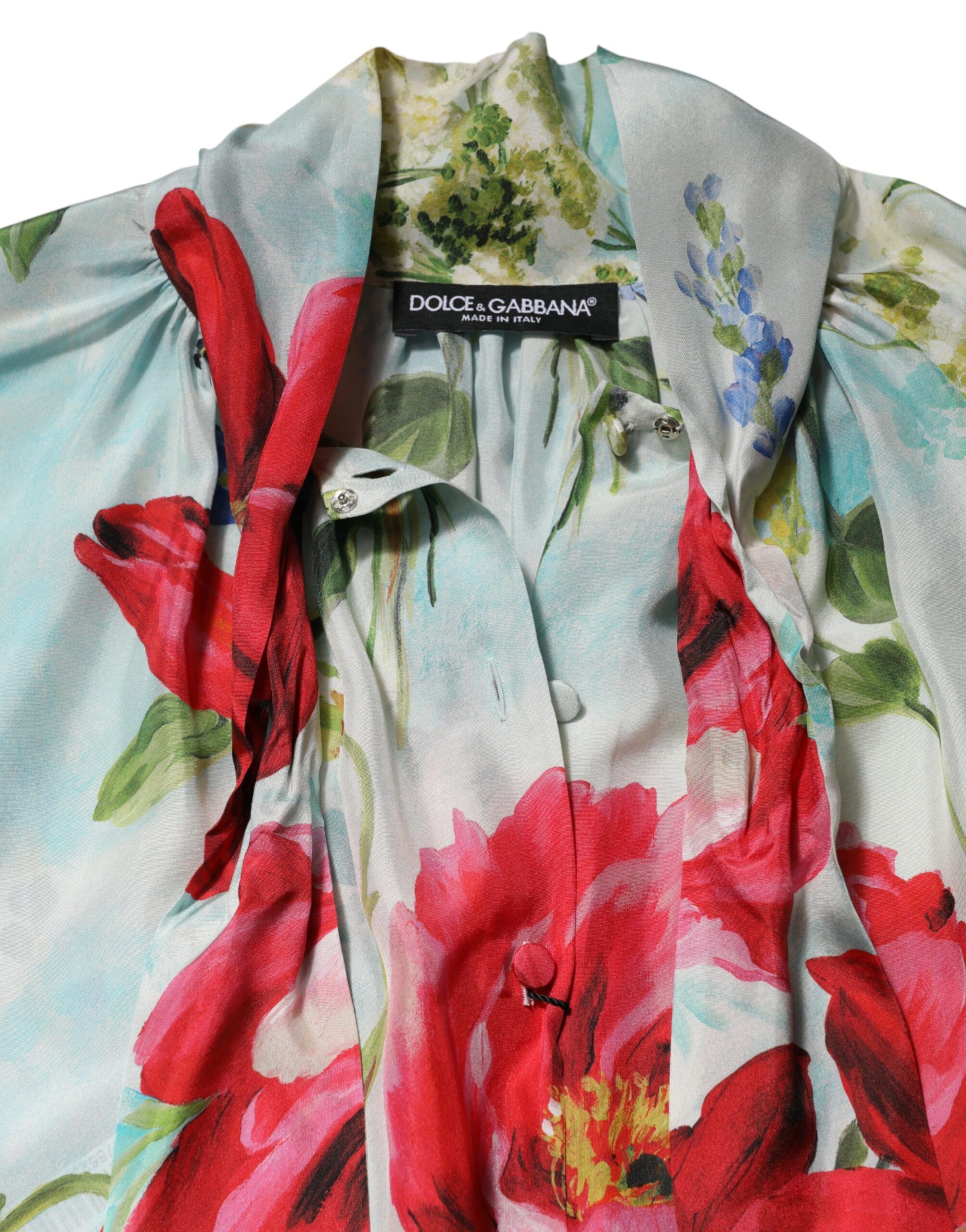 Floral Long Sleeves Blouse Women's Top - Dolce & Gabbana - Modalova