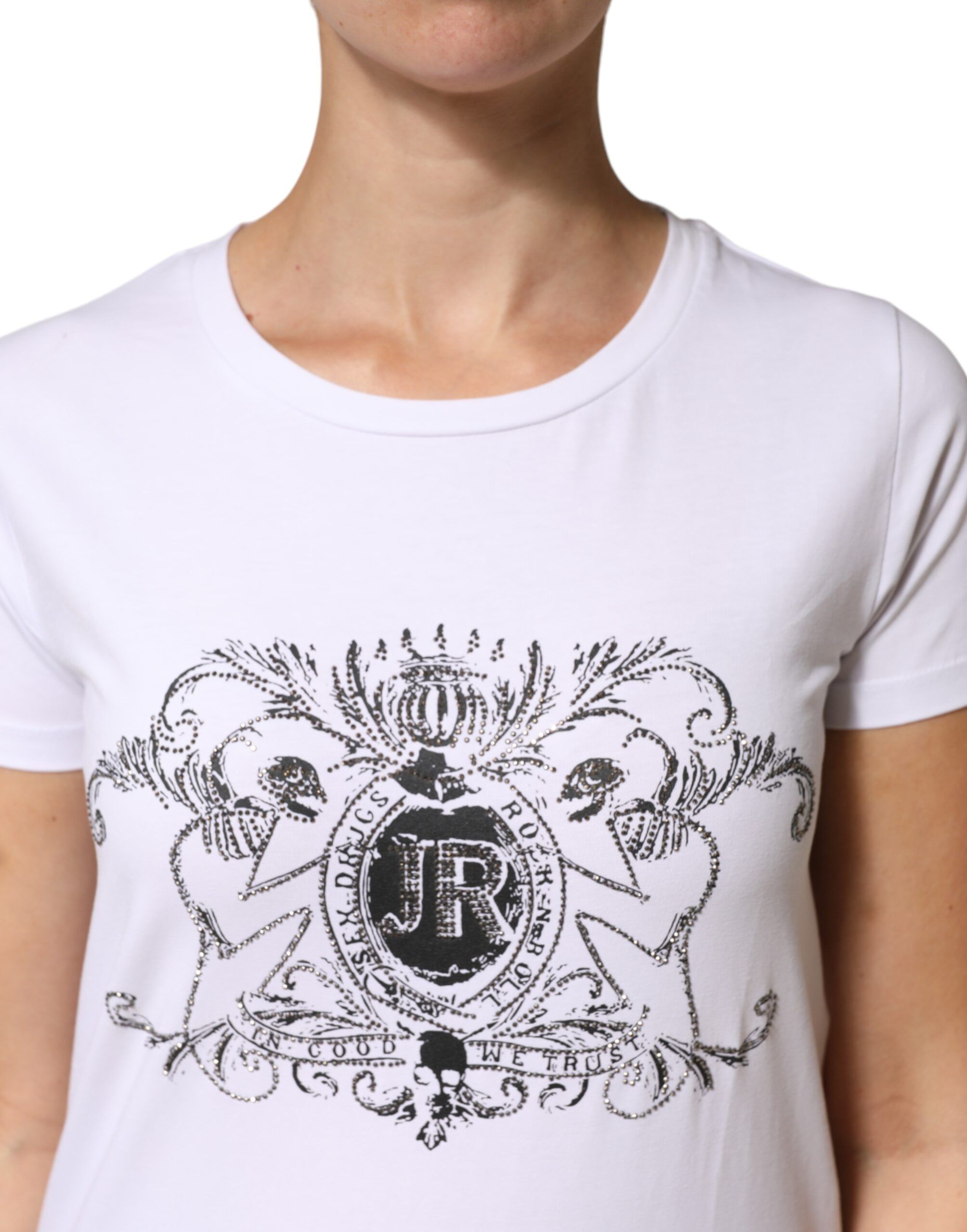 Printed Cotton Stretch Crew Neck Women's T-shirt (Pre-Owned) - John Richmond - Modalova