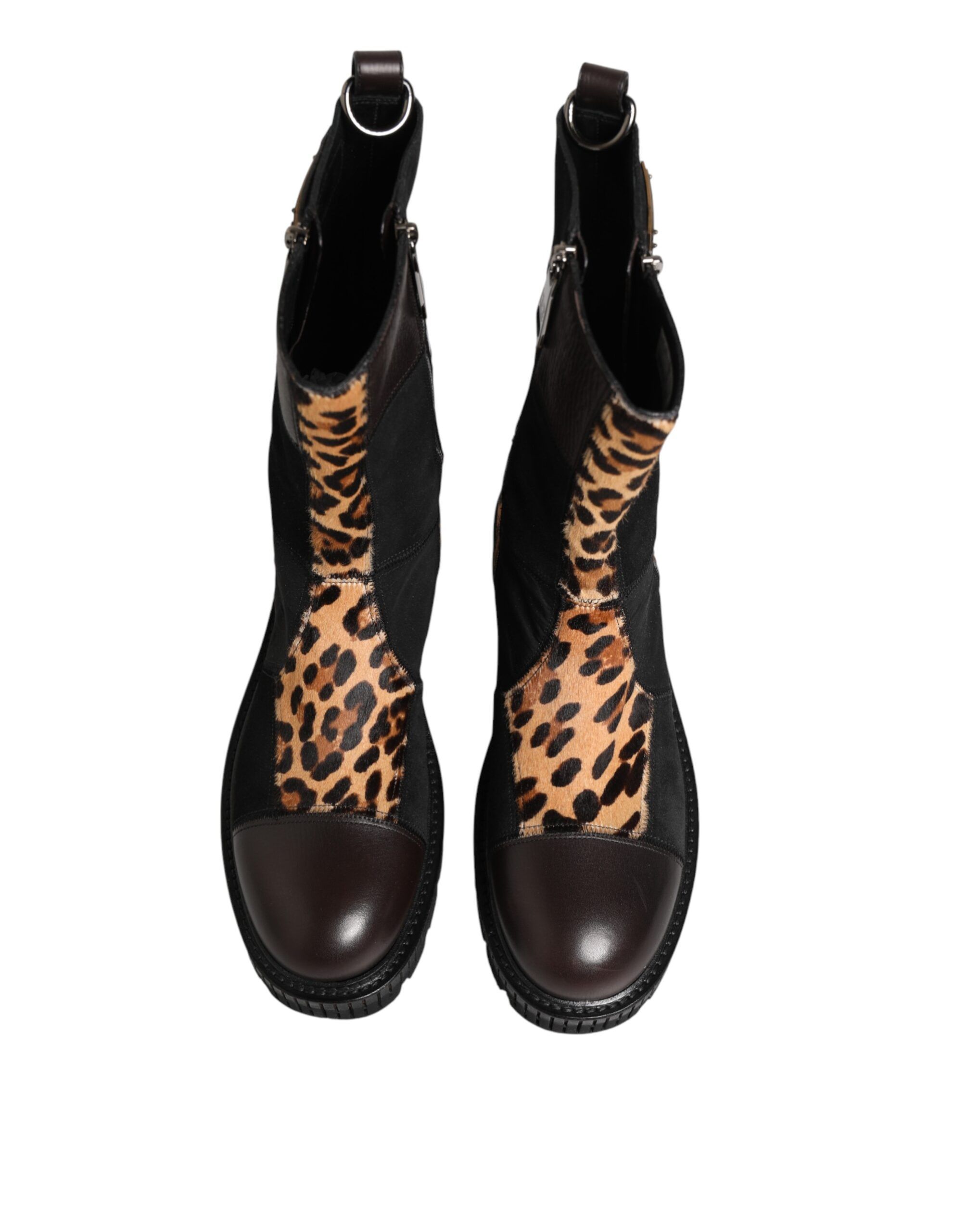 Leopard Mid Calf Boots Men's Shoes - Dolce & Gabbana - Modalova