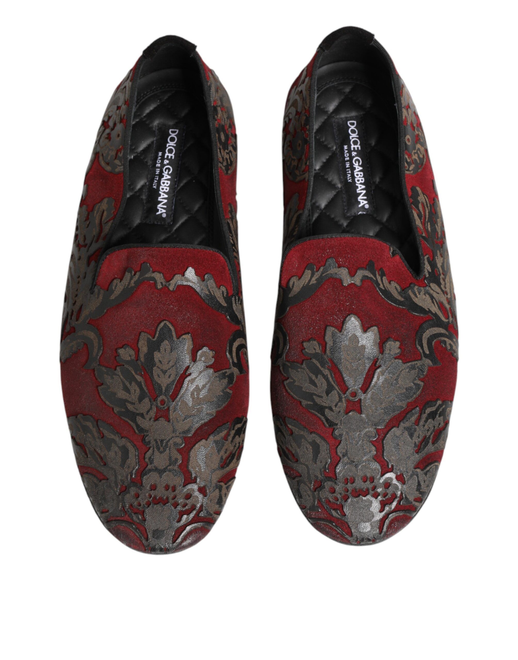 Jacquard Leather Slip On Loafer Men's Shoes - Dolce & Gabbana - Modalova