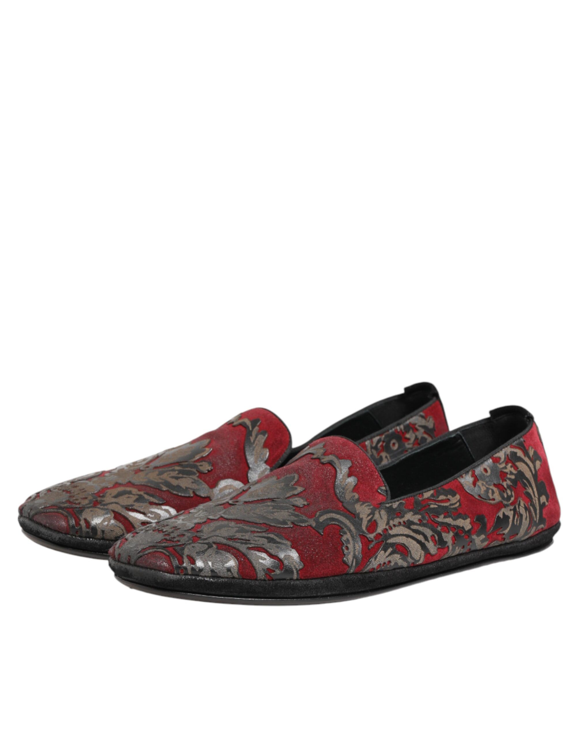 Jacquard Leather Slip On Loafer Men's Shoes - Dolce & Gabbana - Modalova