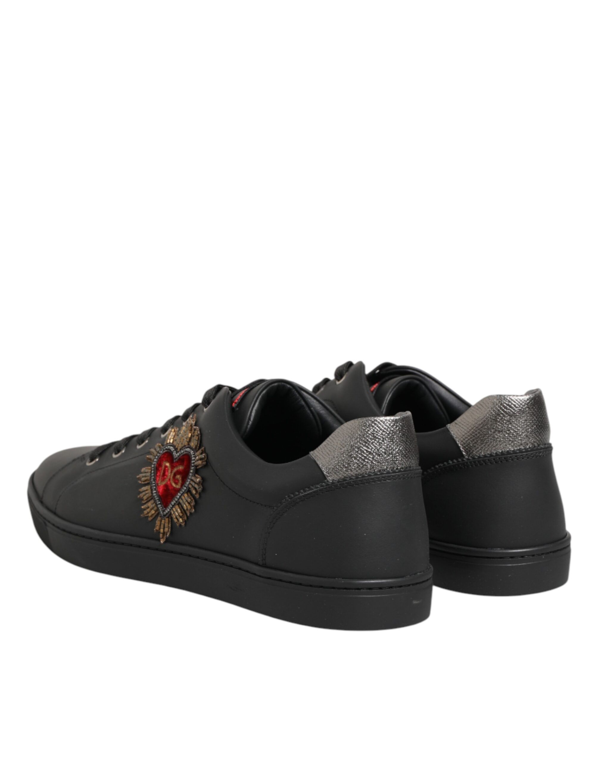 Leather Heart Embellished Sneakers Men's Shoes - Dolce & Gabbana - Modalova
