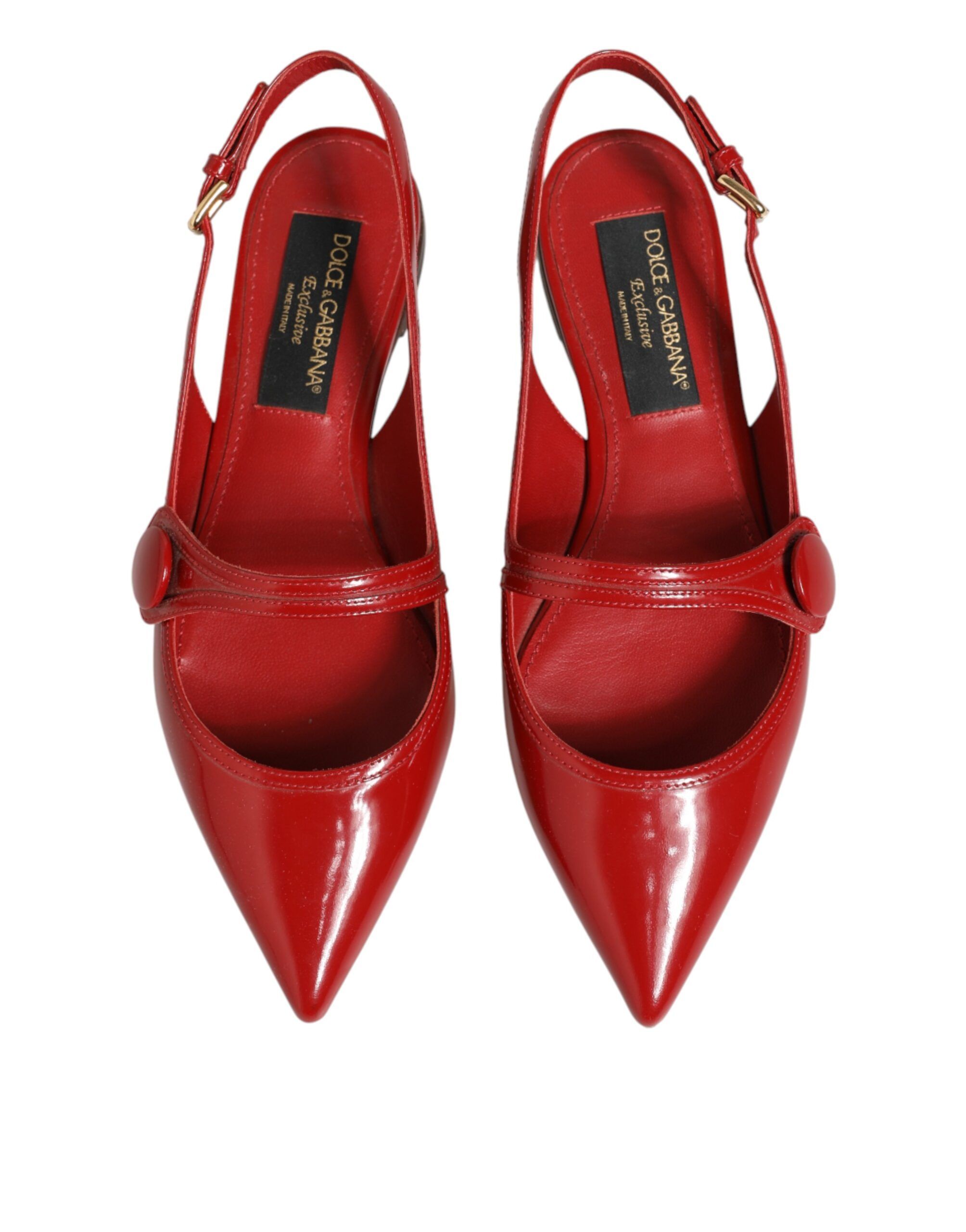 Leather Slingback Flats Sandals Women's Shoes - Dolce & Gabbana - Modalova