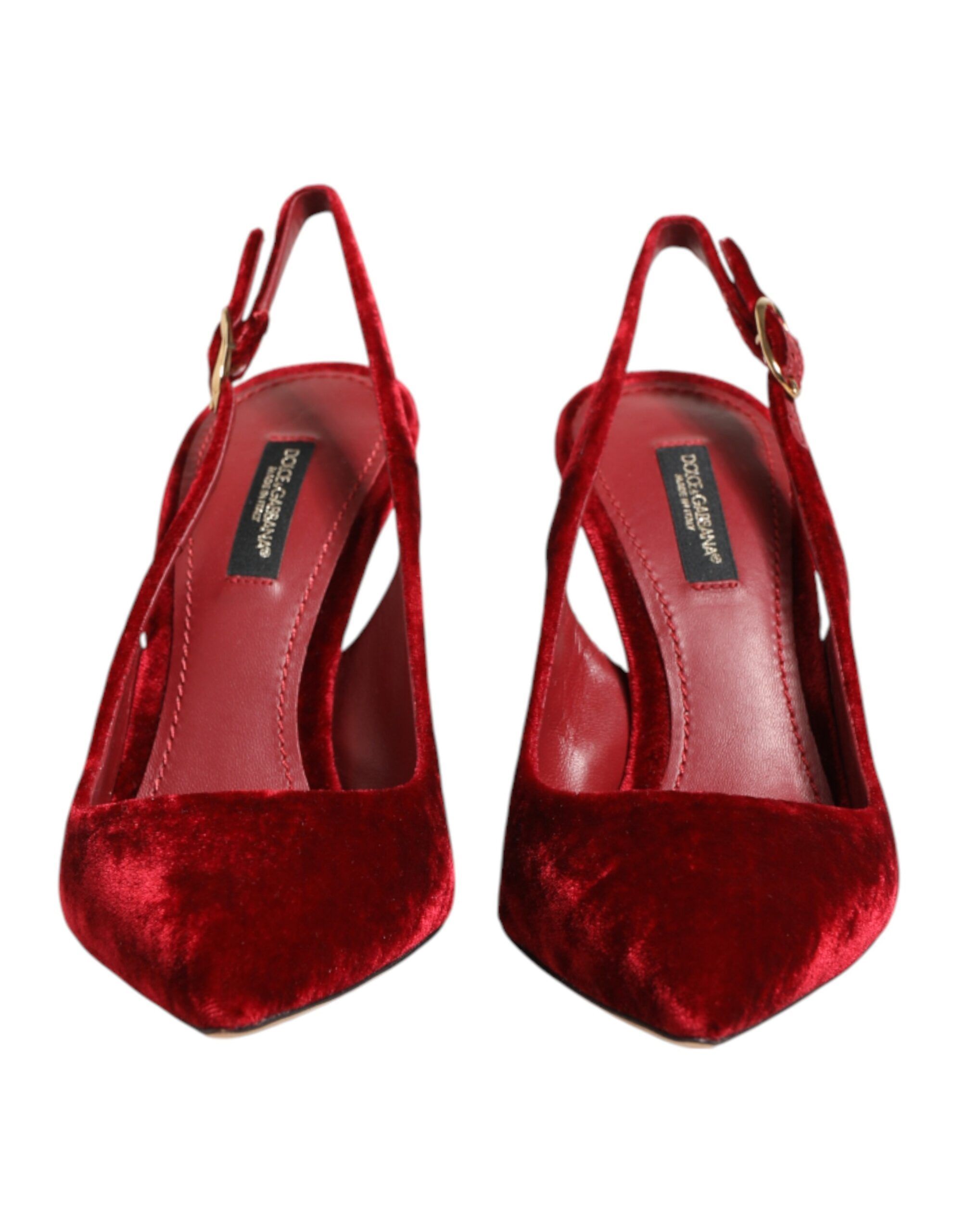 Suede High Heels Slingbacks Sandals Women's Shoes - Dolce & Gabbana - Modalova