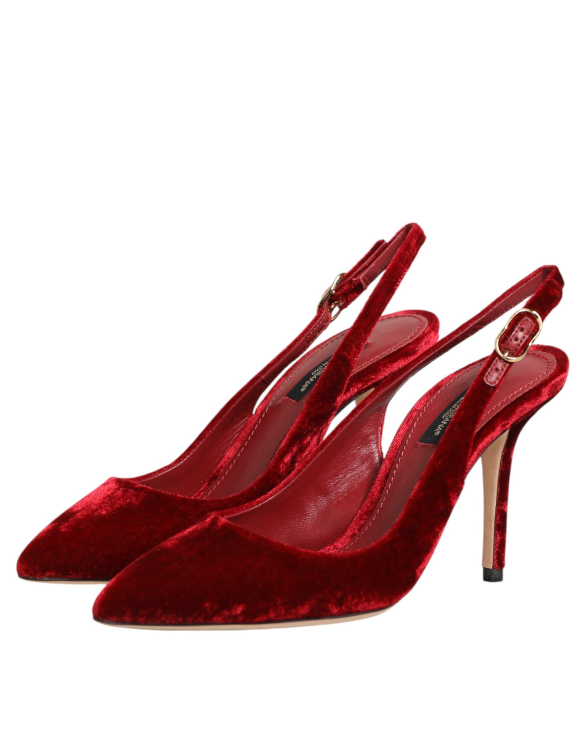 Suede High Heels Slingbacks Sandals Women's Shoes - Dolce & Gabbana - Modalova