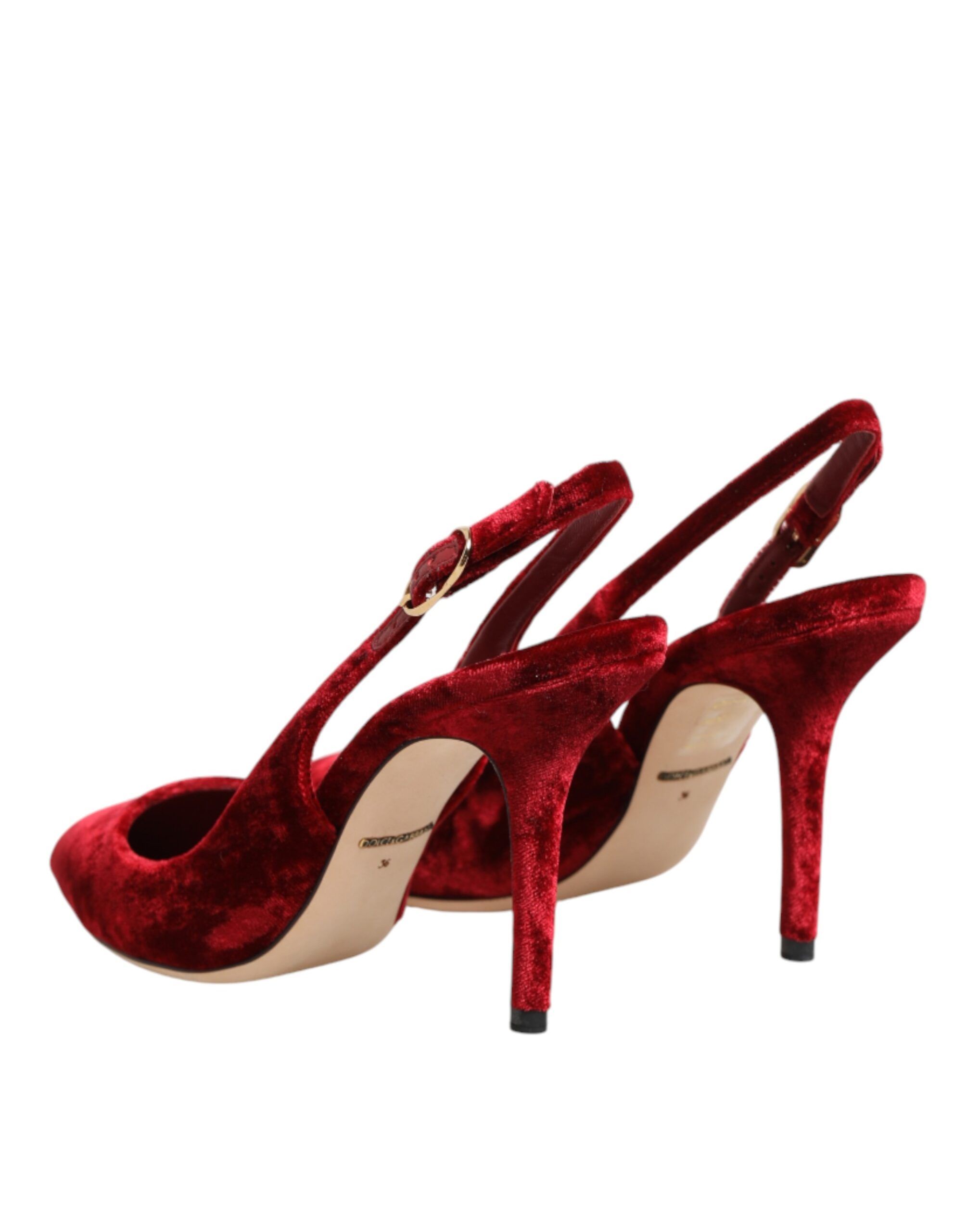 Suede High Heels Slingbacks Sandals Women's Shoes - Dolce & Gabbana - Modalova
