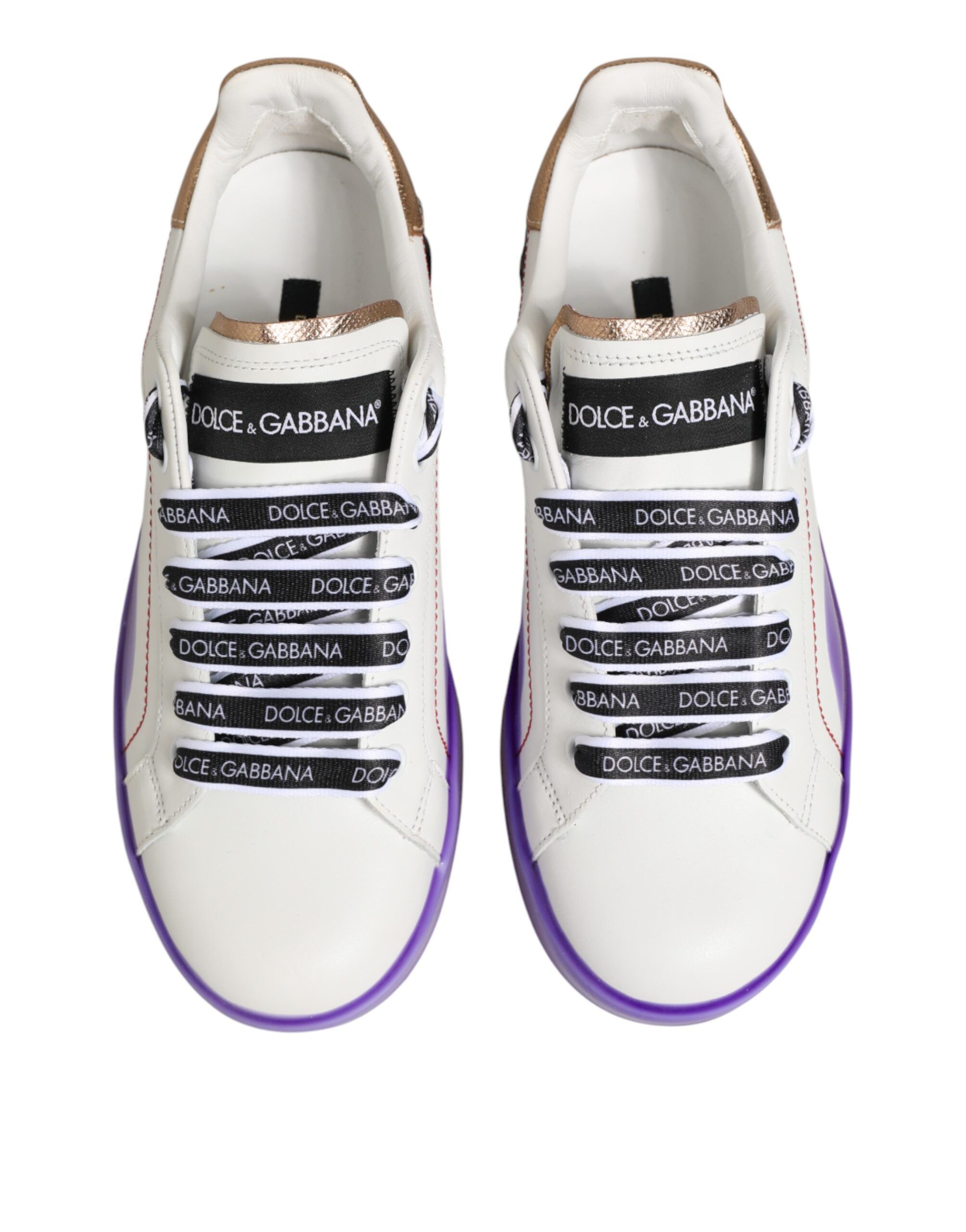Purple Leather Low Top Sneaker Women's Shoes - Dolce & Gabbana - Modalova