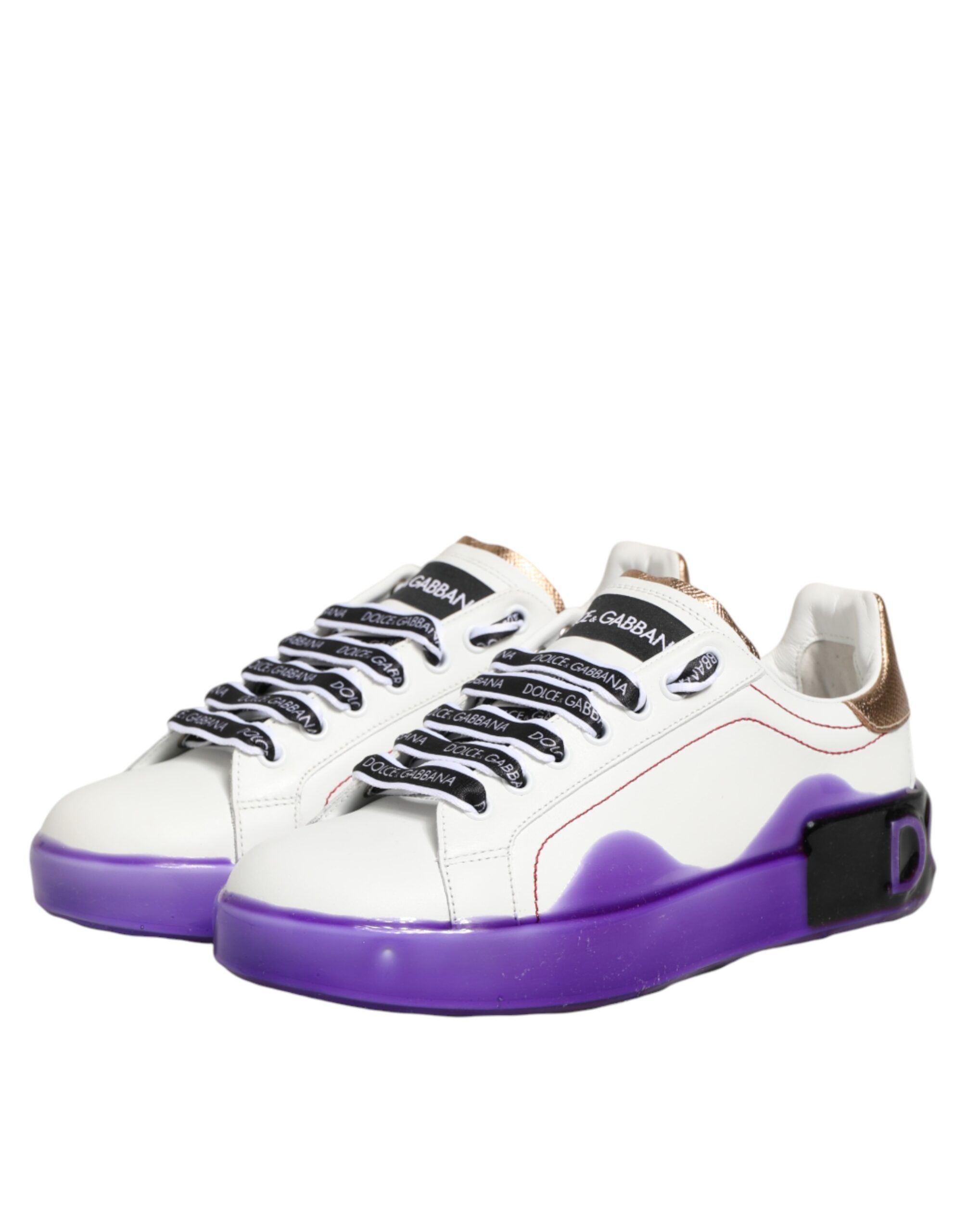 Purple Leather Low Top Sneaker Women's Shoes - Dolce & Gabbana - Modalova