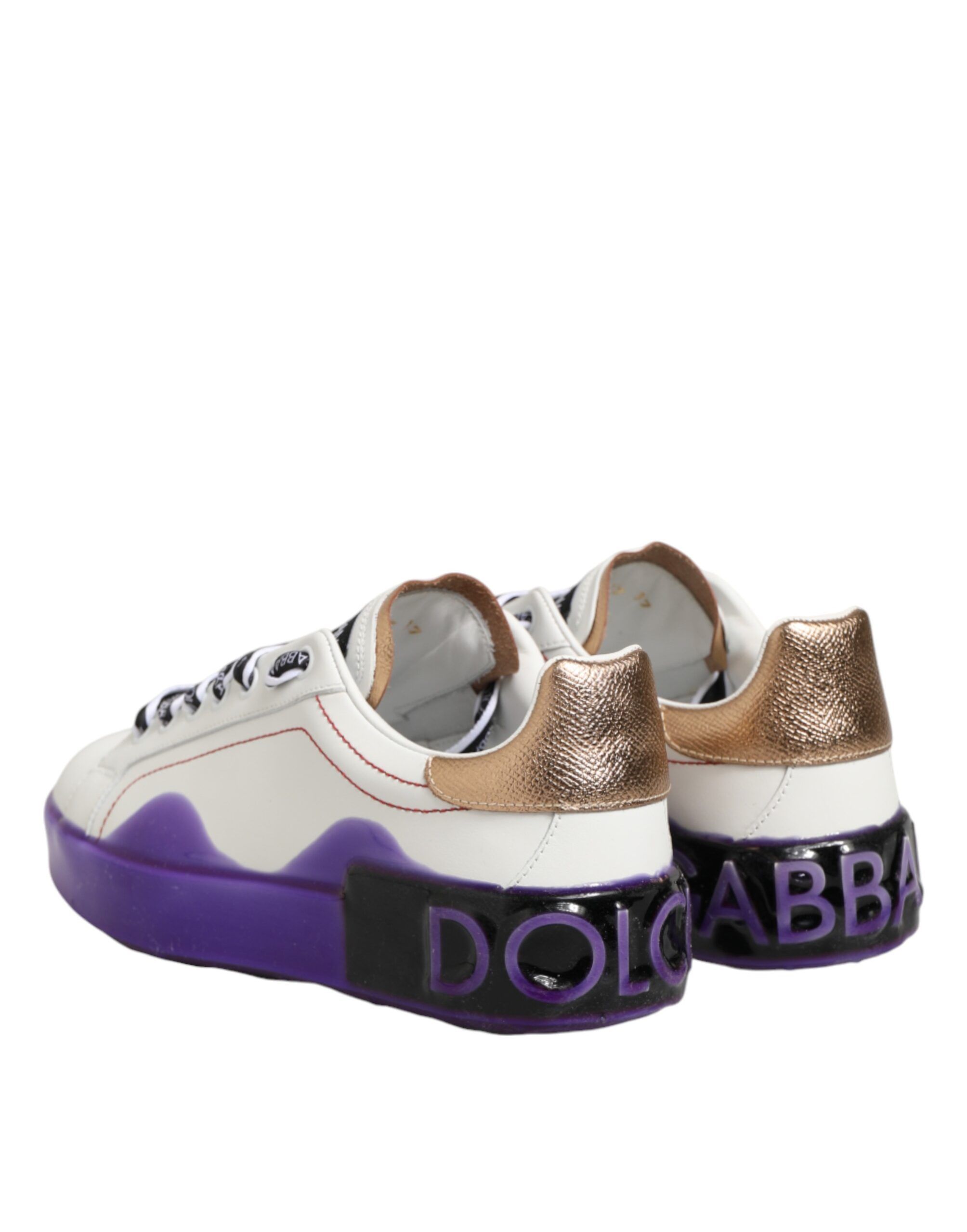 Purple Leather Low Top Sneaker Women's Shoes - Dolce & Gabbana - Modalova
