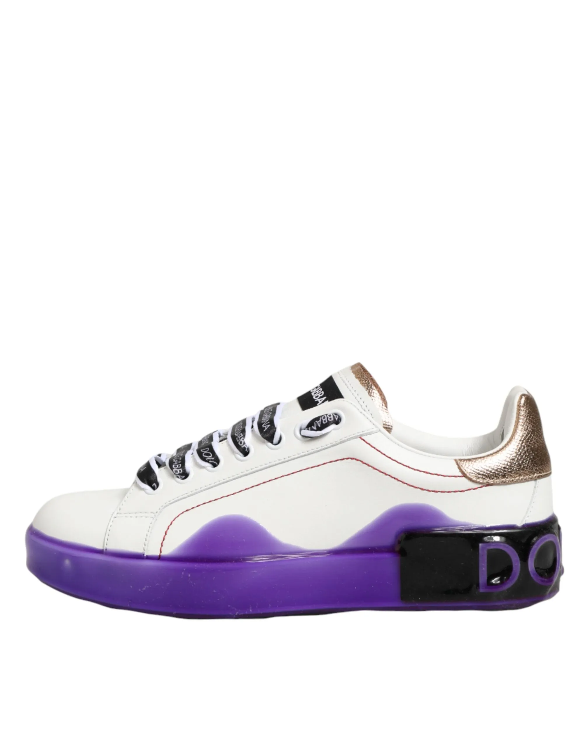Purple Leather Low Top Sneaker Women's Shoes - Dolce & Gabbana - Modalova