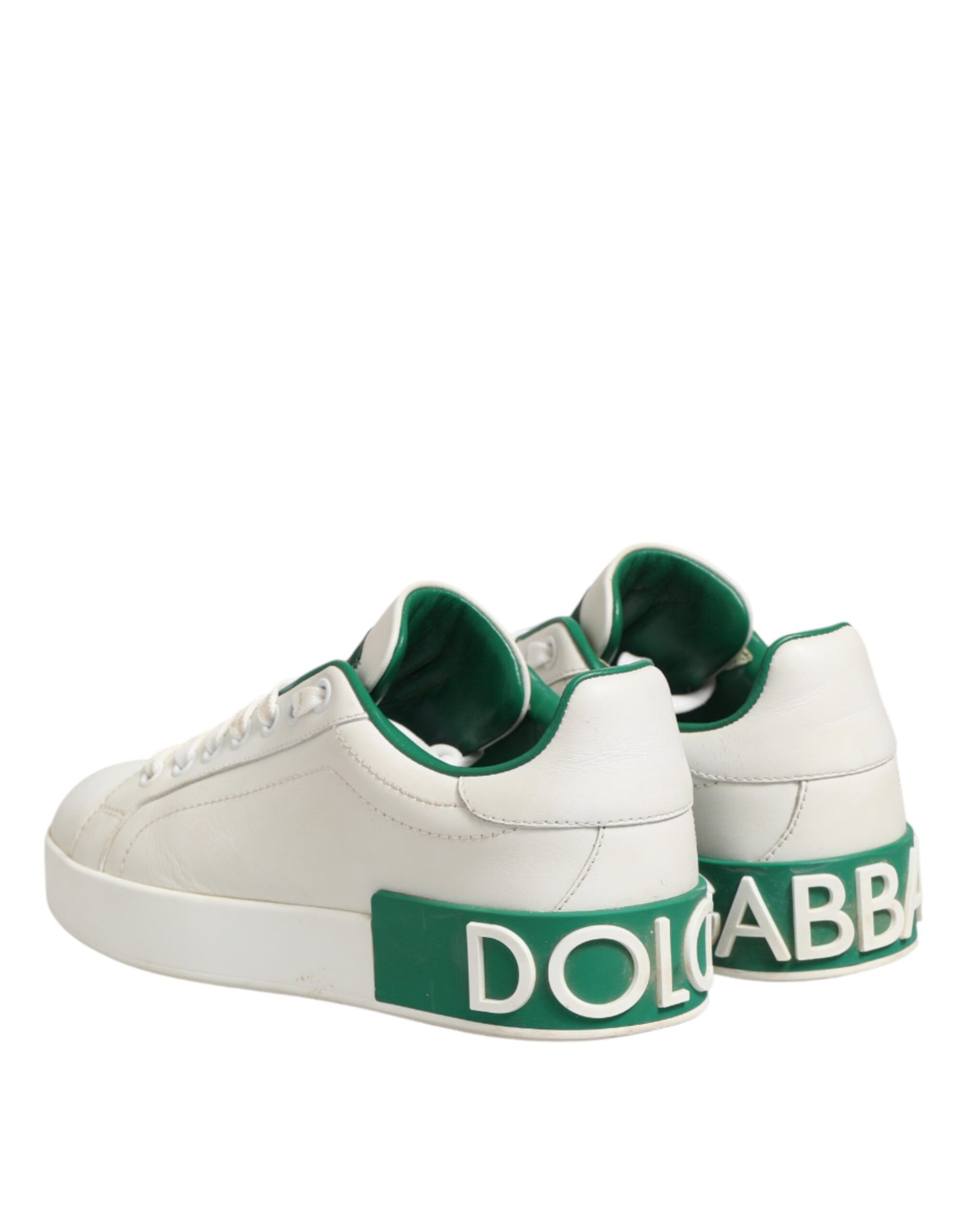 Green Leather Low Top Sneakers Women's Shoes (Pre-Owned) - Dolce & Gabbana - Modalova