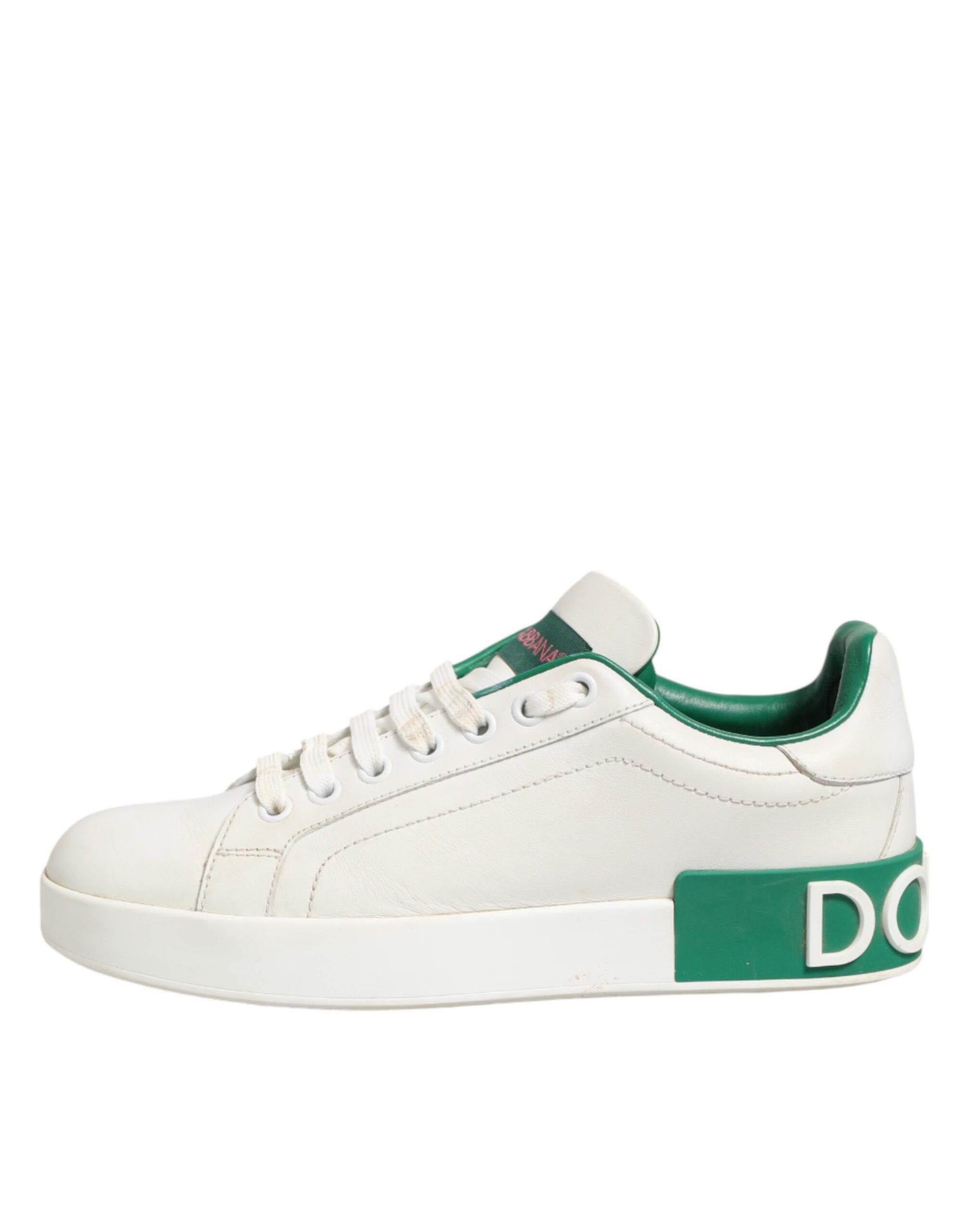 Green Leather Low Top Sneakers Women's Shoes (Pre-Owned) - Dolce & Gabbana - Modalova