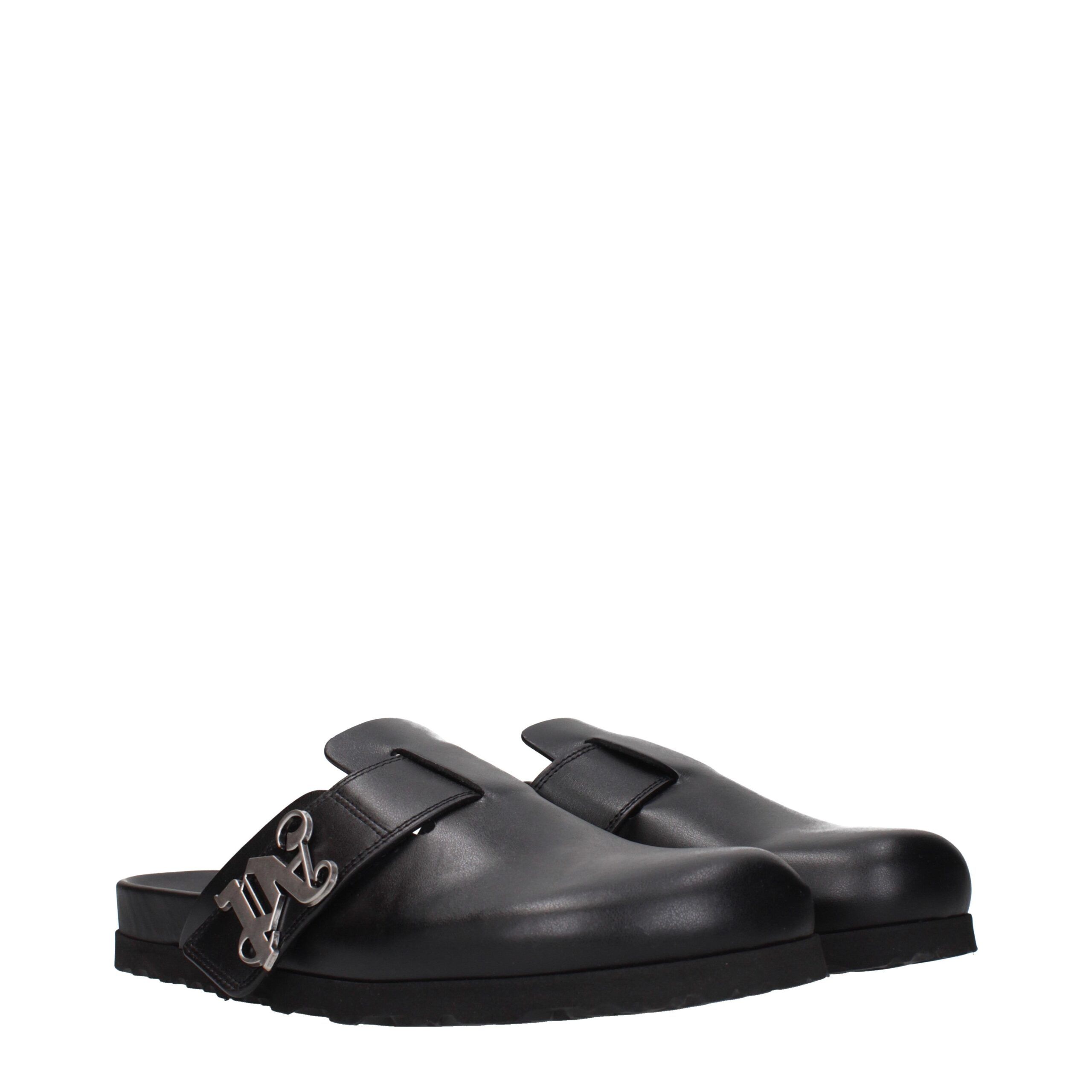Leather Men's Slippers - Palm Angels - Modalova