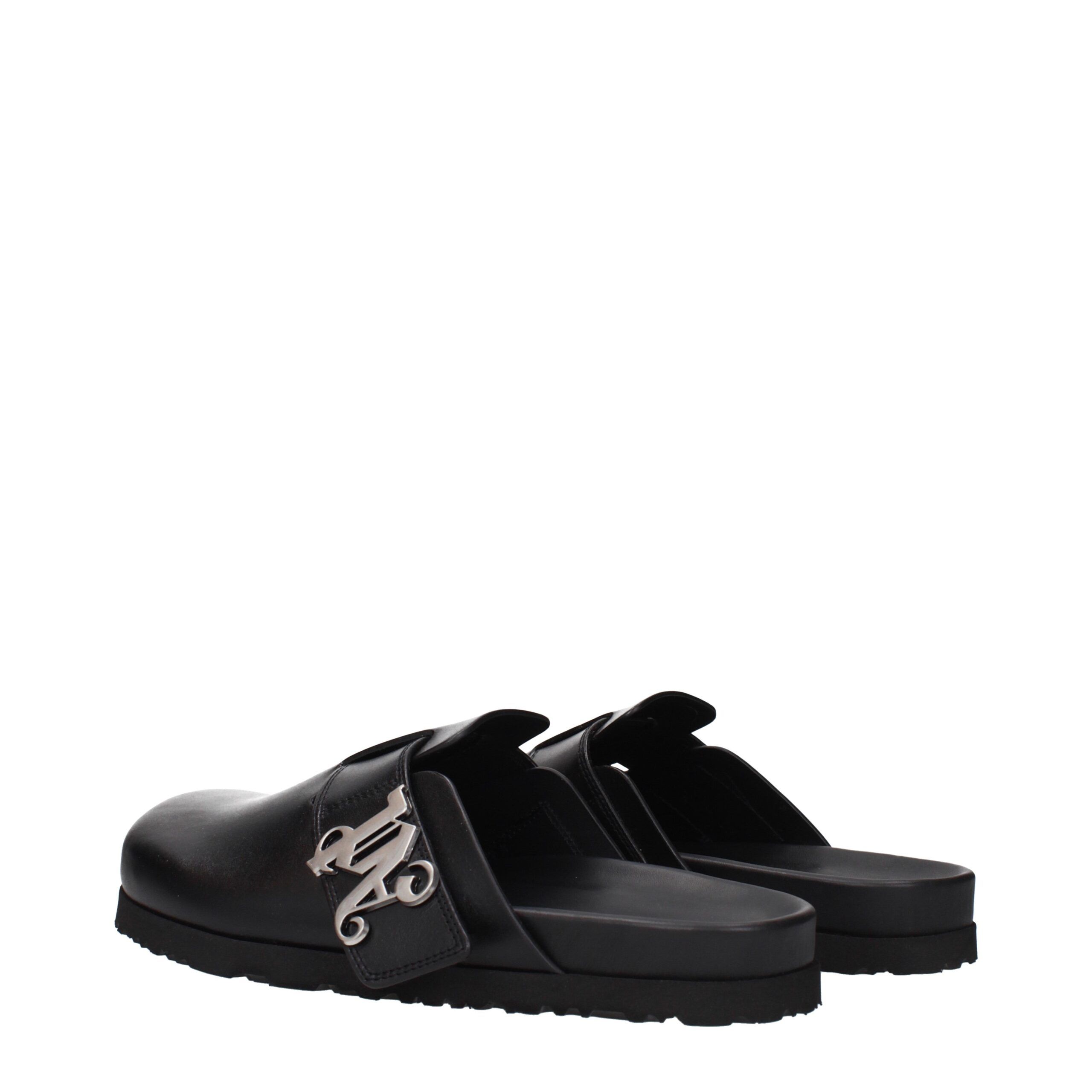 Leather Men's Slippers - Palm Angels - Modalova