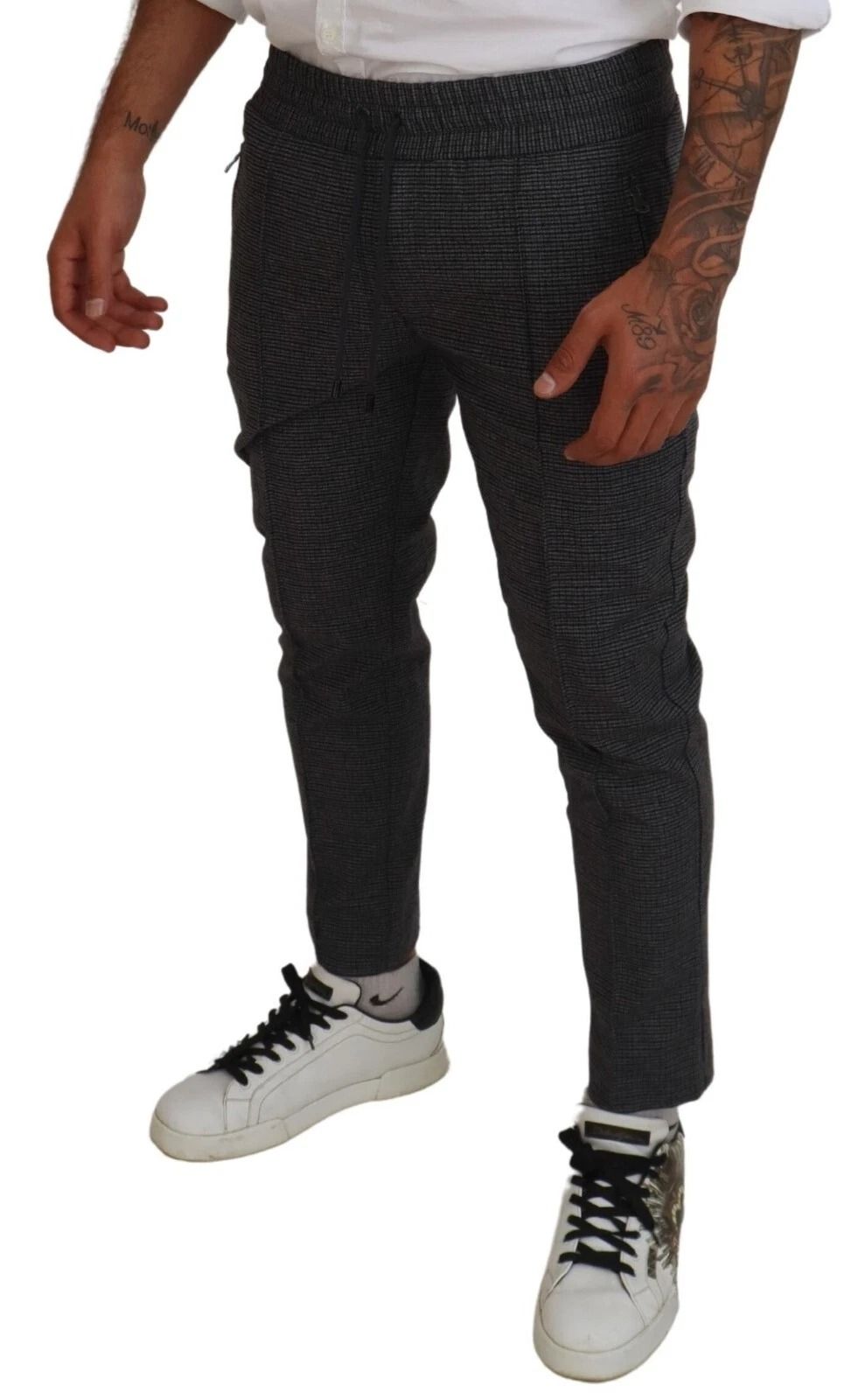 Striped Wool Skinny Trouser Men's Pants - Dolce & Gabbana - Modalova