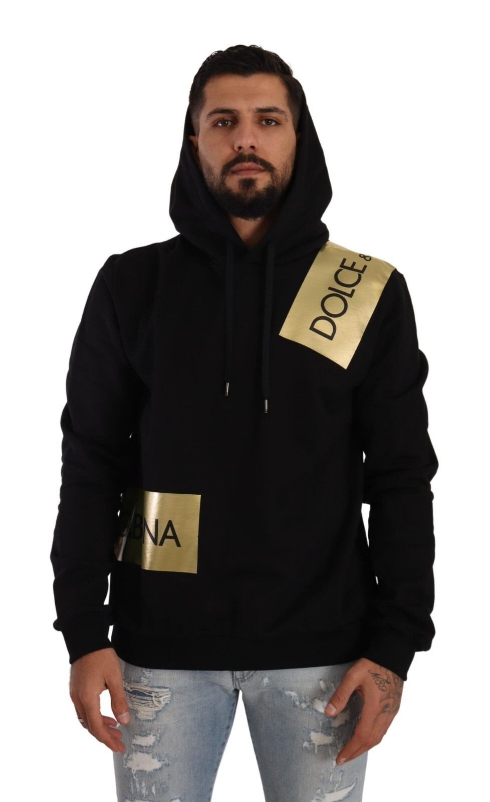 Gold Hooded Cotton Mens Pullover Men's Sweater (Pre-Owned) - Dolce & Gabbana - Modalova