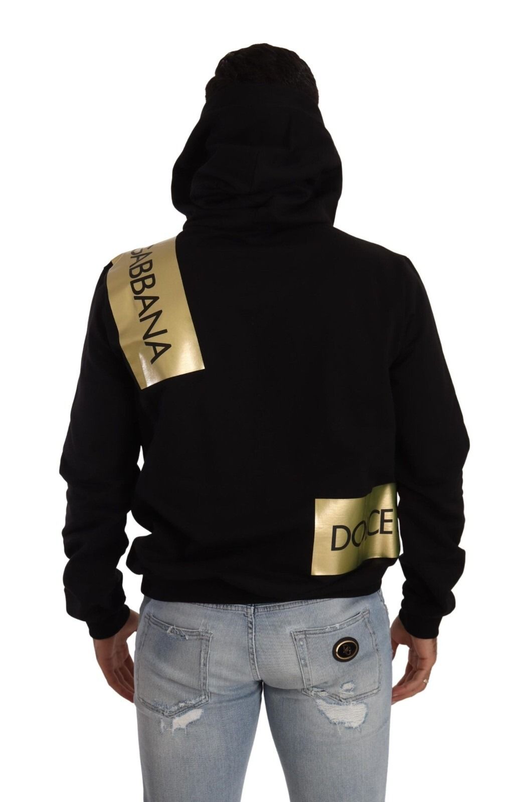 Gold Hooded Cotton Mens Pullover Men's Sweater (Pre-Owned) - Dolce & Gabbana - Modalova