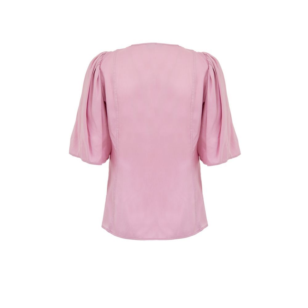 Ganni Pink Satin Tank Women's Tops - Ganni - Modalova