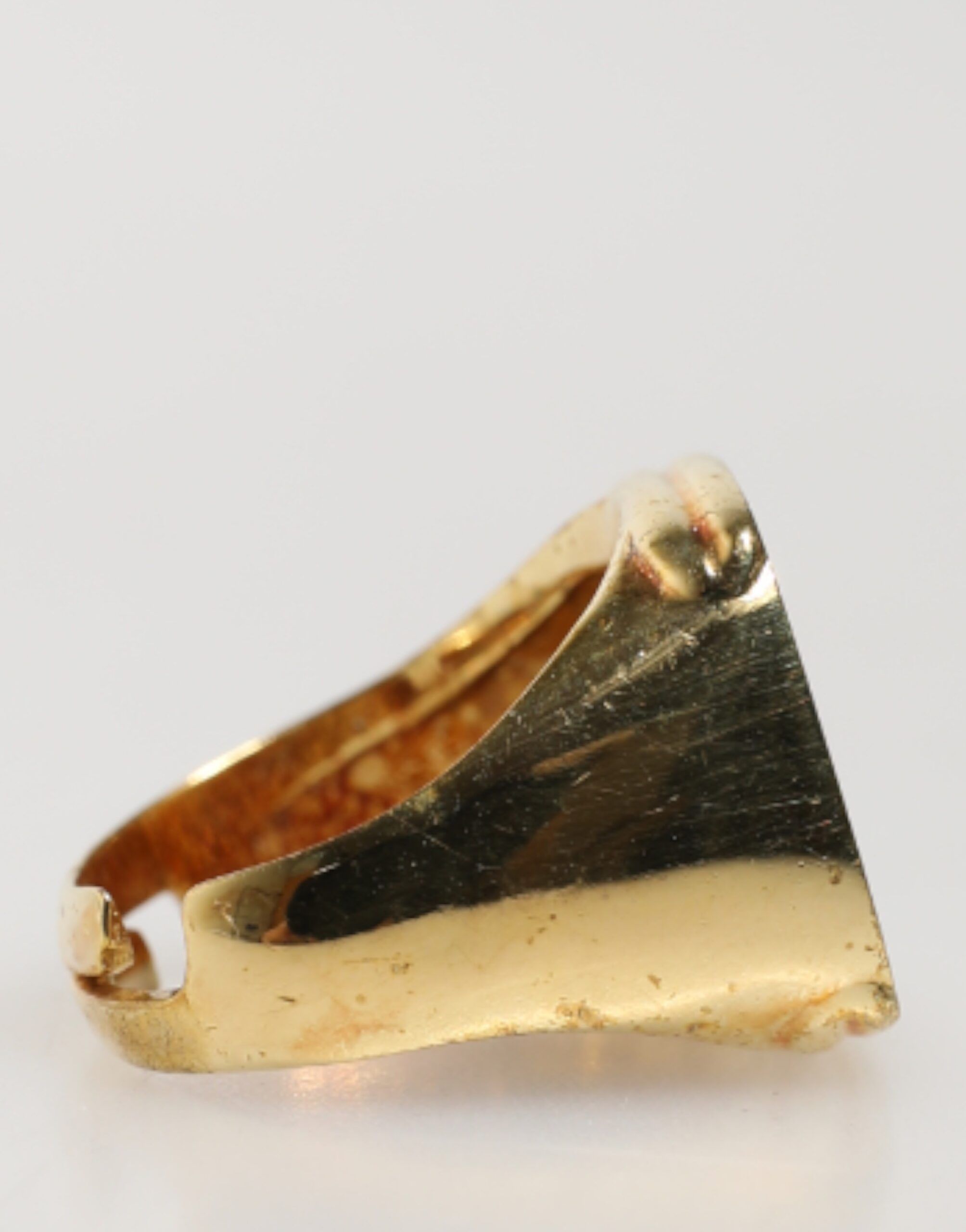Gold-Tone Real Brass Black Enamel "J" Adjustable Men's Rings - Dolce & Gabbana - Modalova