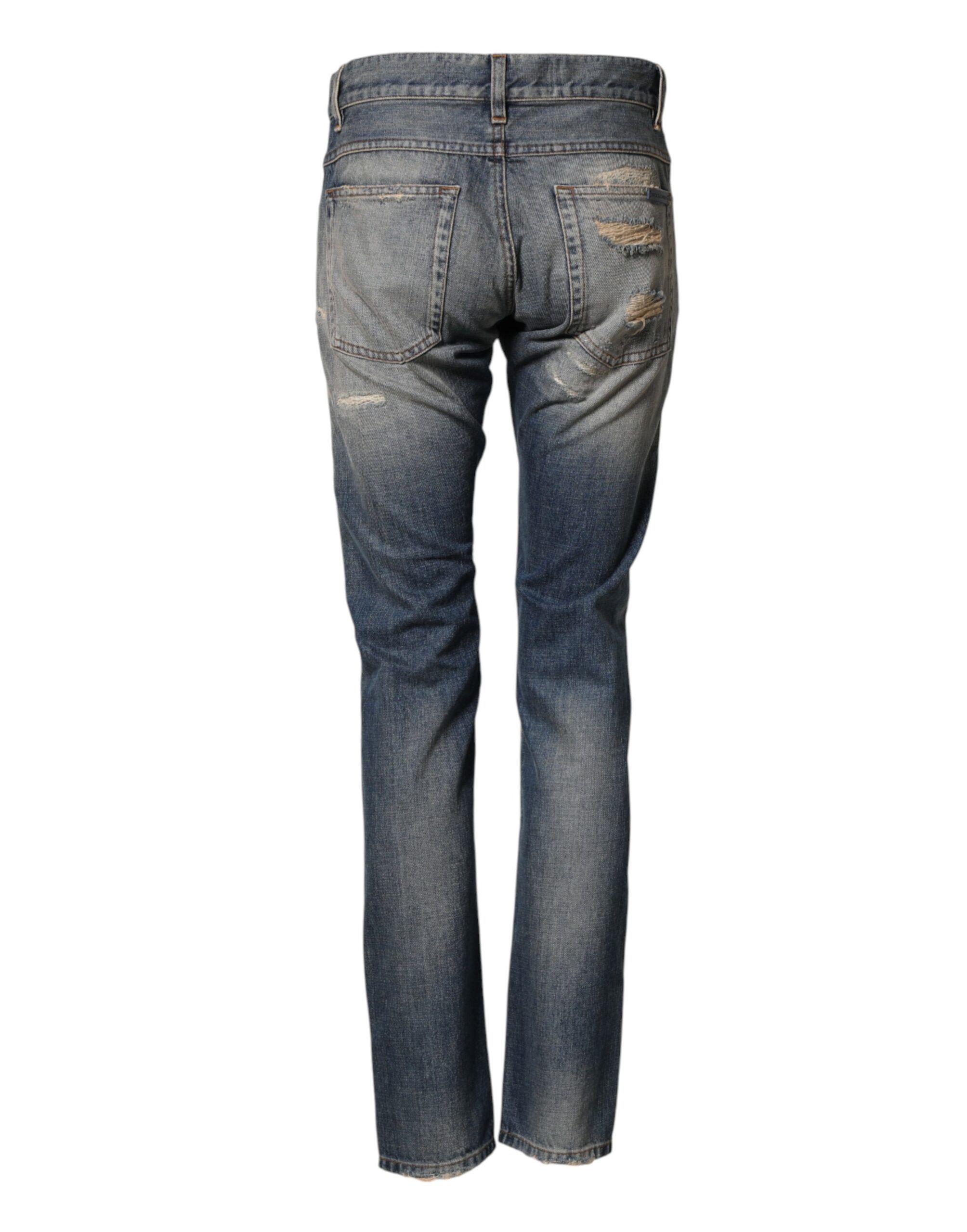 Tattered Men Skinny Denim Trouser Men's Jeans - Dolce & Gabbana - Modalova
