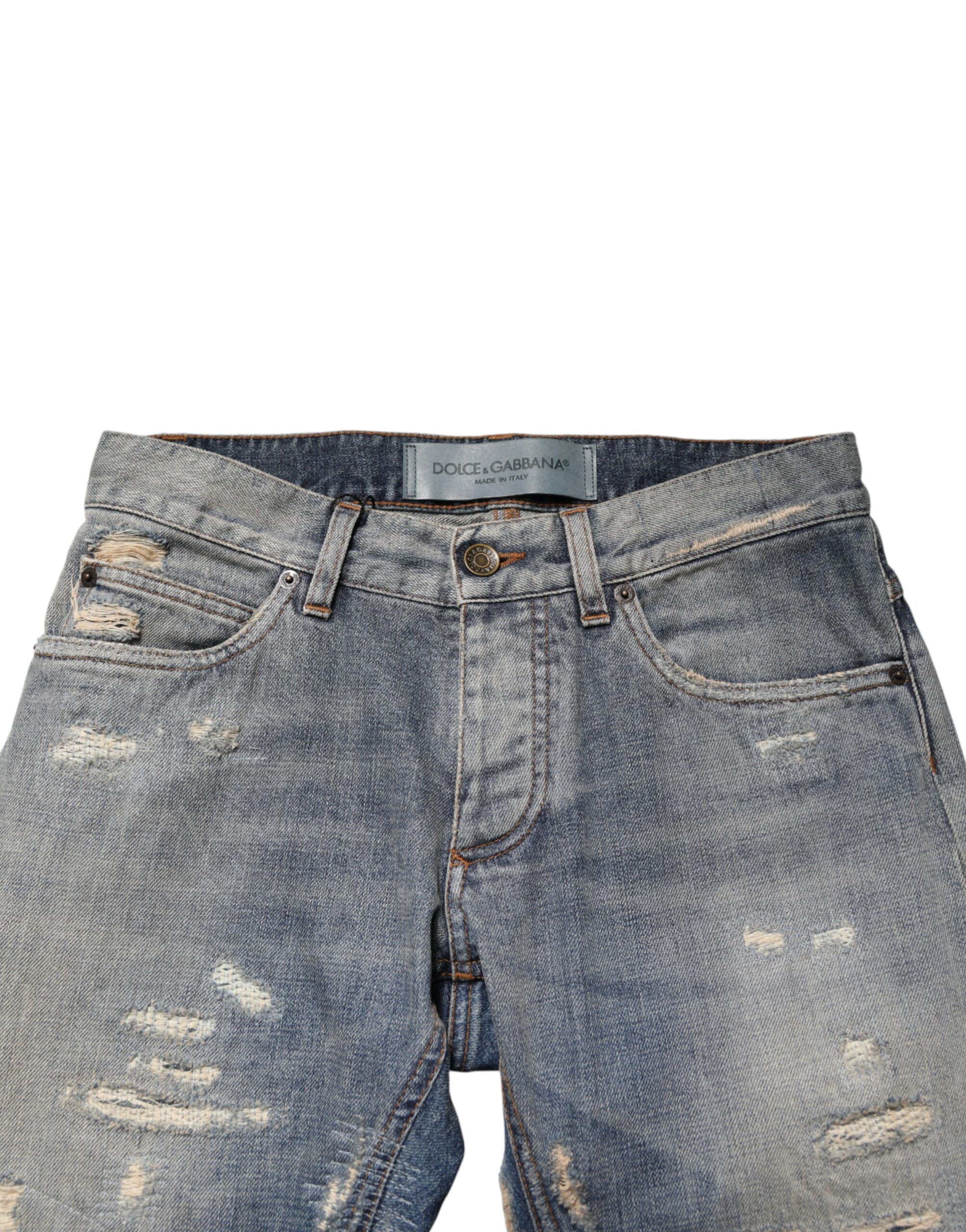 Tattered Men Skinny Denim Trouser Men's Jeans - Dolce & Gabbana - Modalova