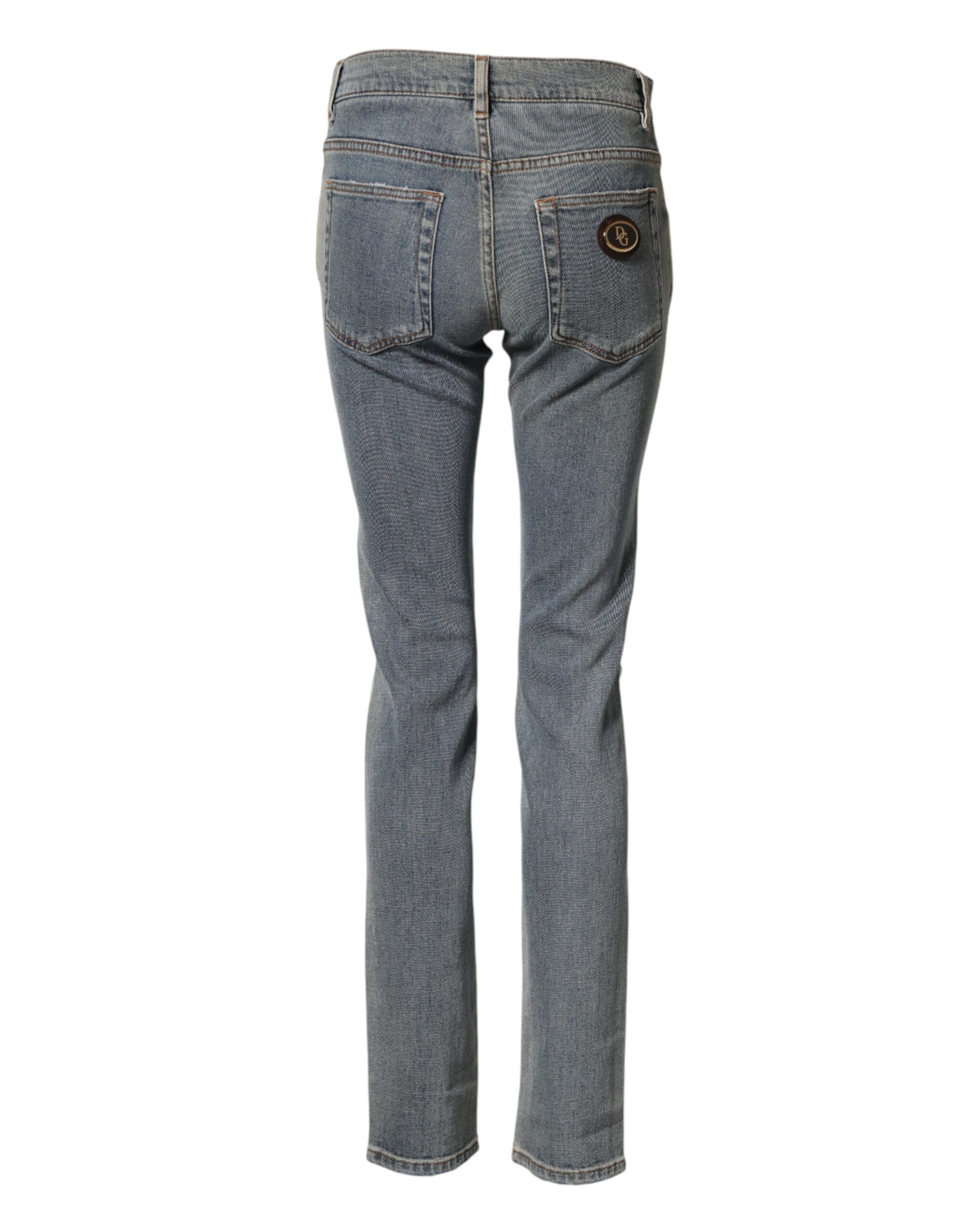 Two Tone Cotton Men Skinny Denim Men's Jeans - Dolce & Gabbana - Modalova