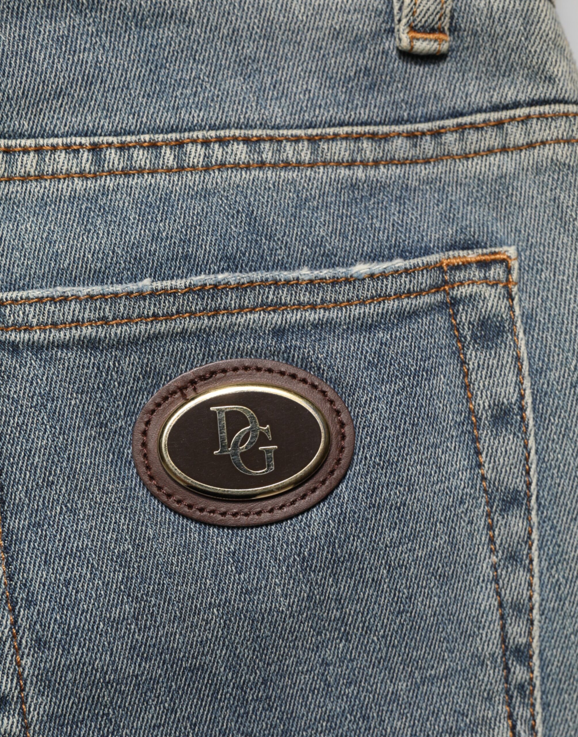 Two Tone Cotton Men Skinny Denim Men's Jeans - Dolce & Gabbana - Modalova