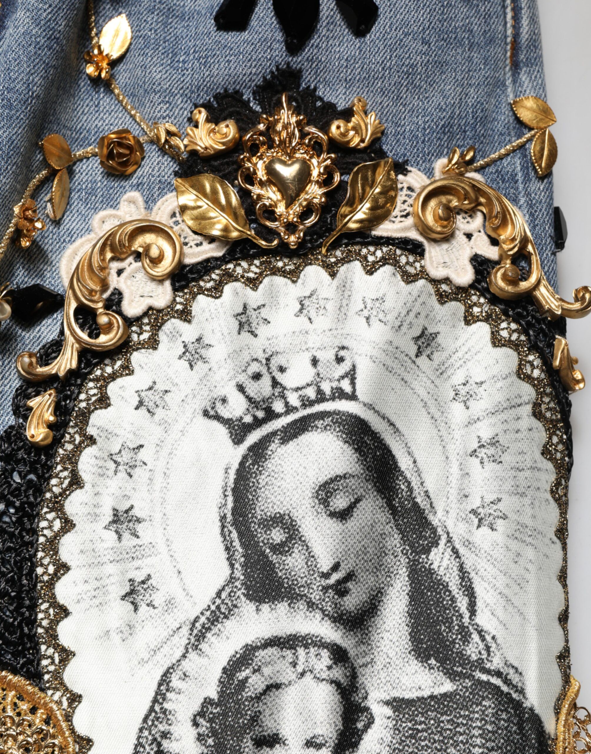 Ripped Embellished Cotton Denim Men's Jeans - Dolce & Gabbana - Modalova