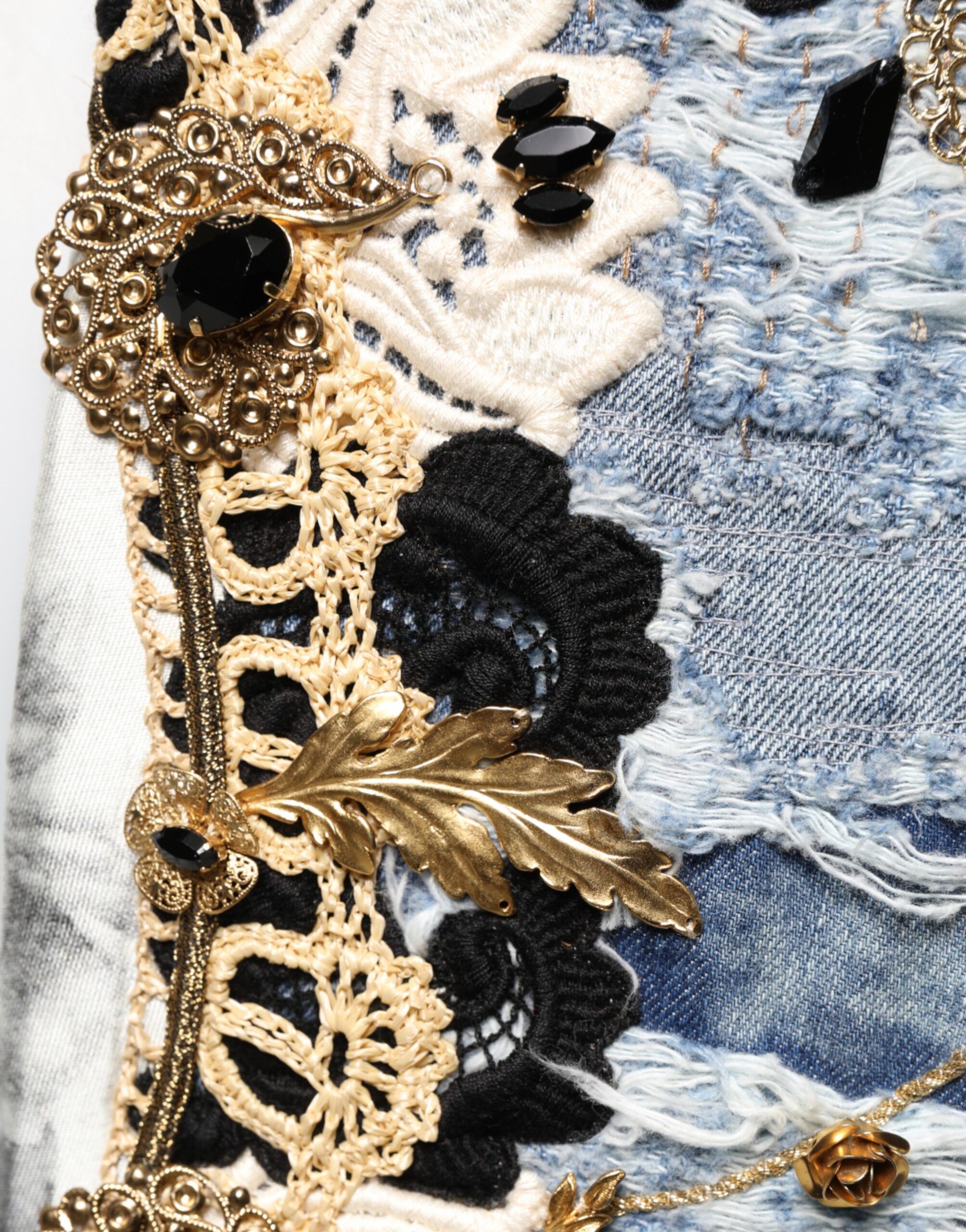 Ripped Embellished Cotton Denim Men's Jeans - Dolce & Gabbana - Modalova