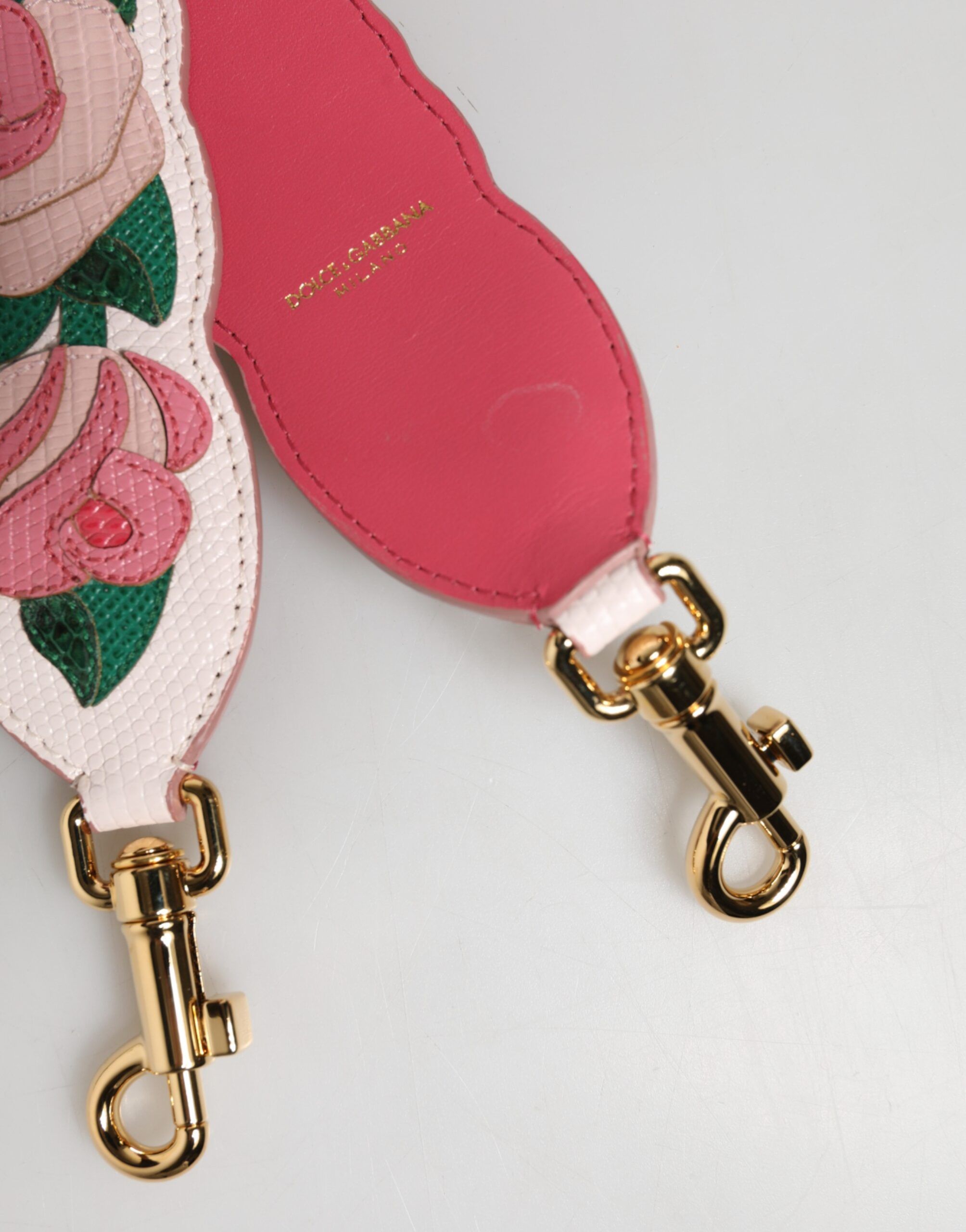 Strap White Floral Calf Leather Bag Accessory Women's Shoulder - Dolce & Gabbana - Modalova