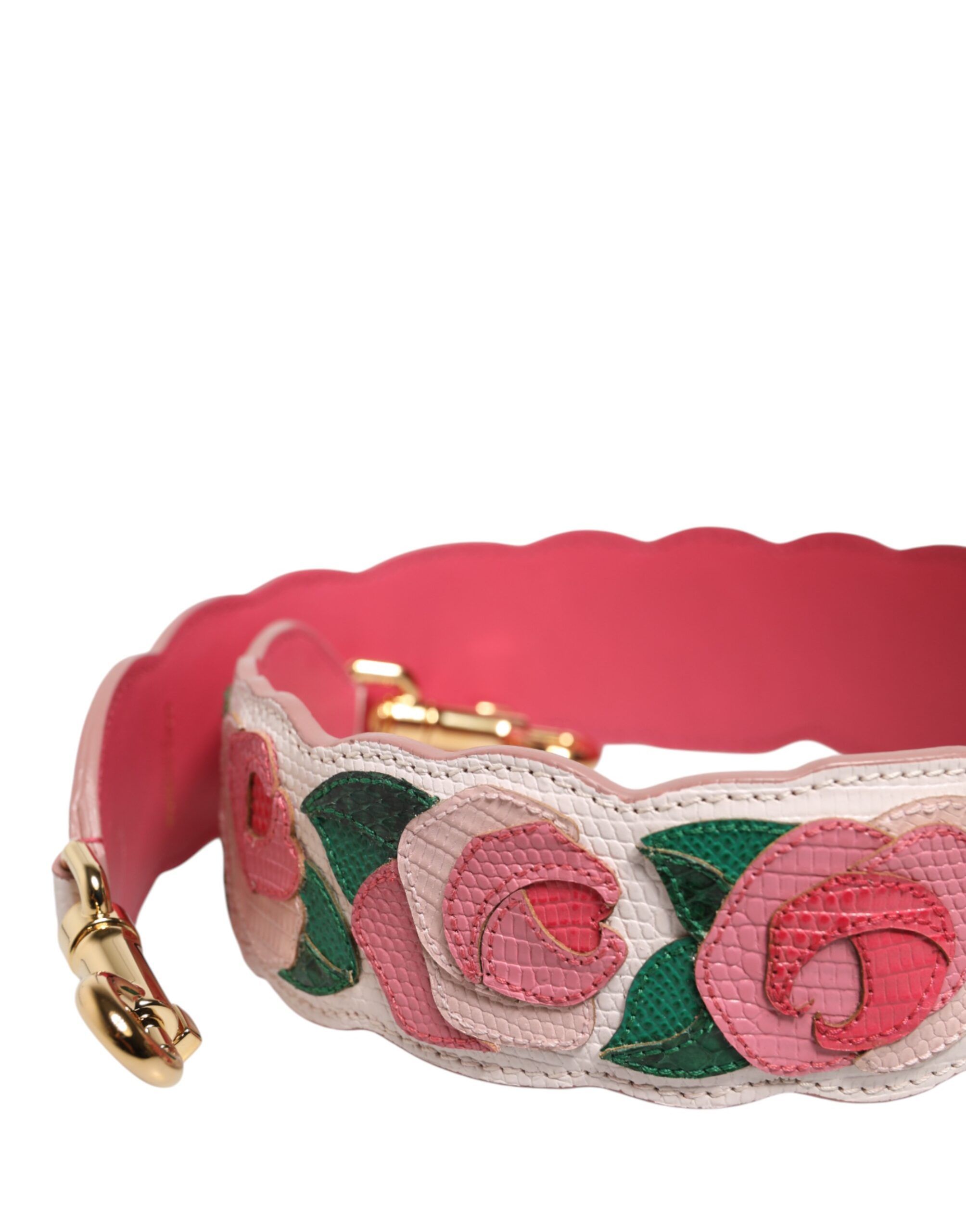Strap White Floral Calf Leather Bag Accessory Women's Shoulder - Dolce & Gabbana - Modalova