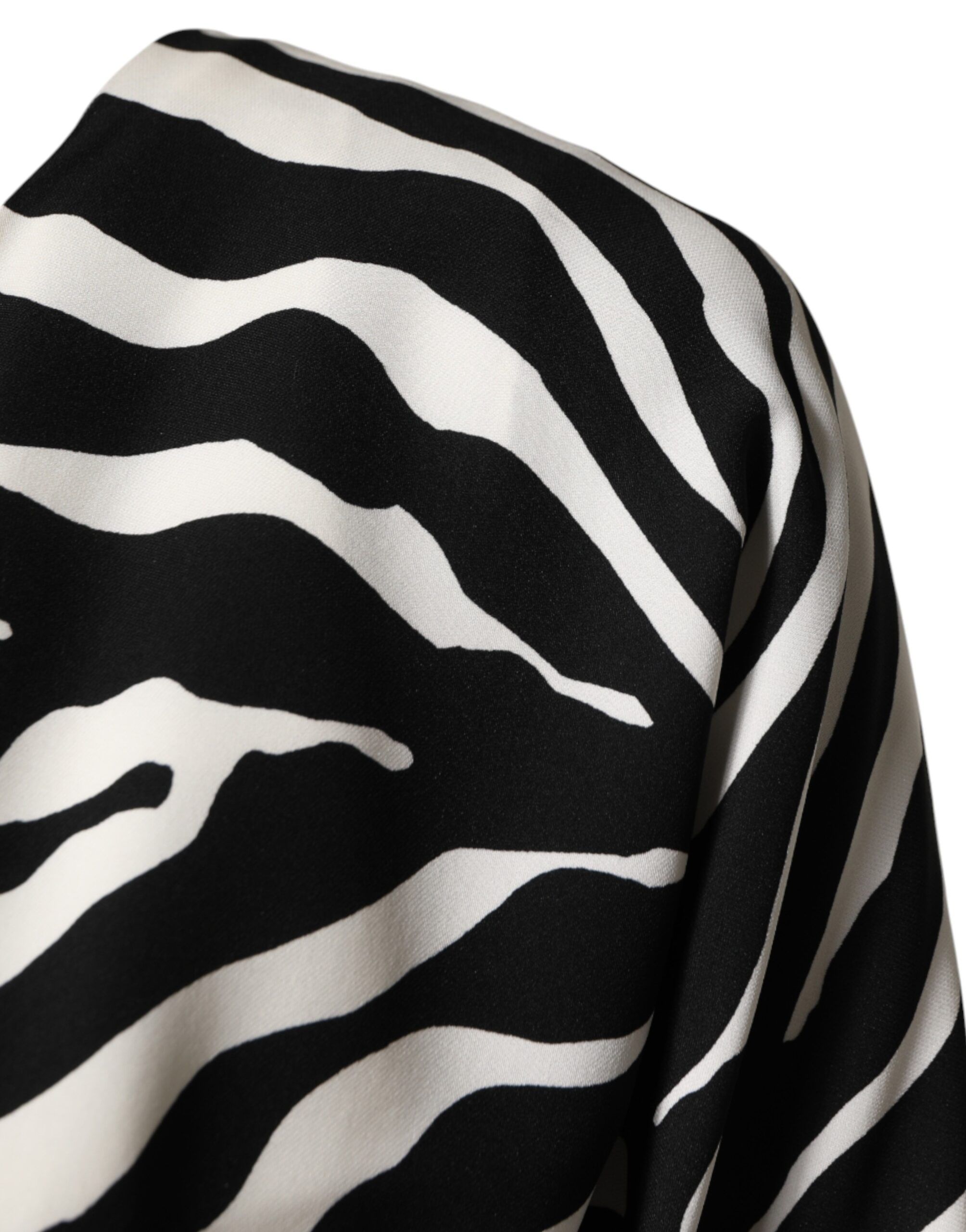 Black White Zebra Silk Sheath Mini Women's Dress (Pre-Owned) - Dolce & Gabbana - Modalova