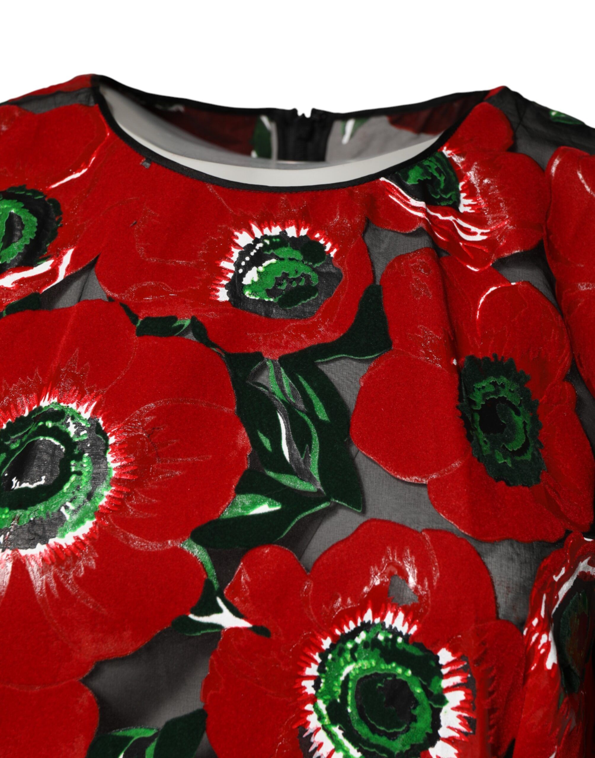 Floral Print Nylon A-line Midi Women's Dress (Pre-Owned) - Dolce & Gabbana - Modalova