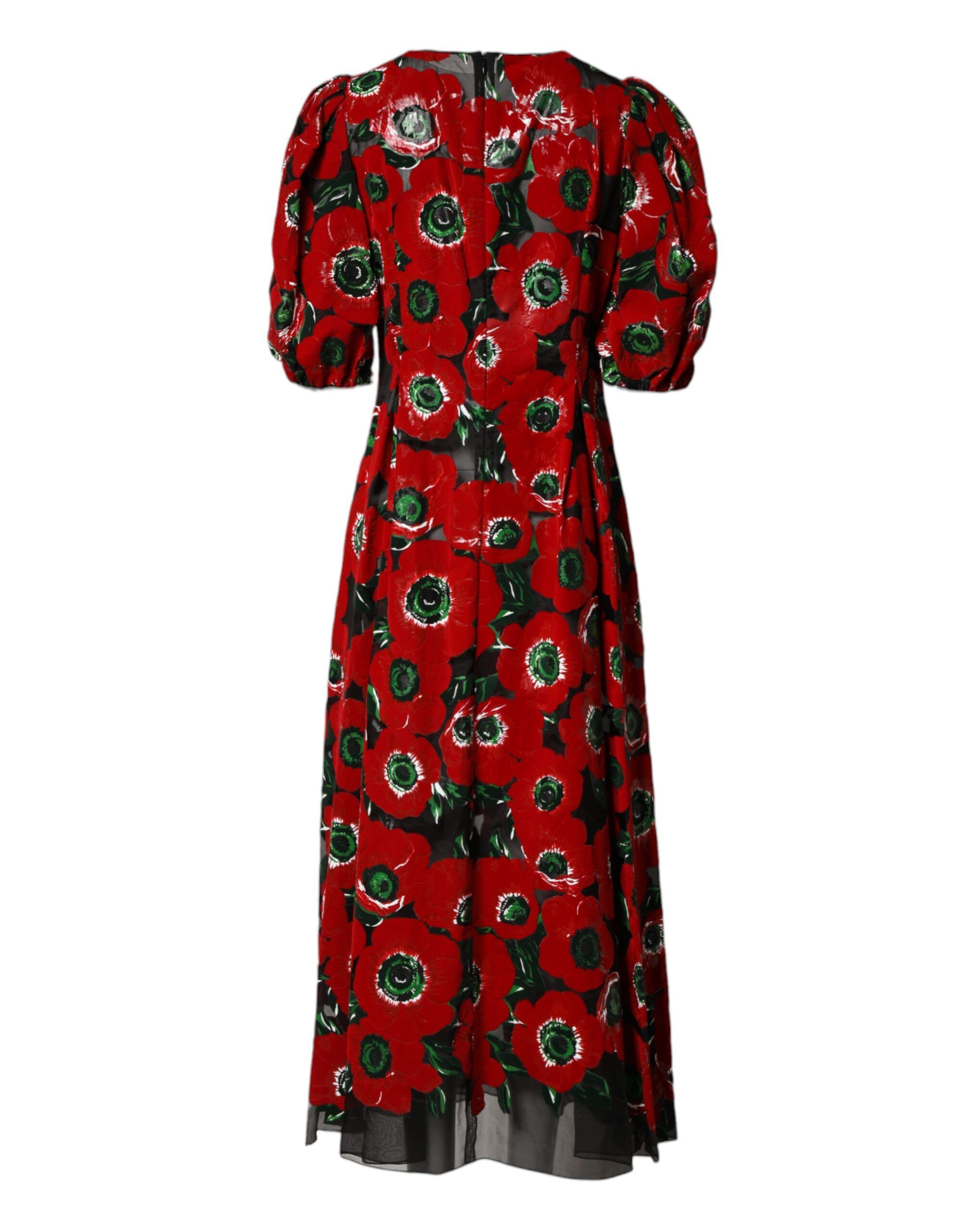 Floral Print Nylon A-line Midi Women's Dress (Pre-Owned) - Dolce & Gabbana - Modalova