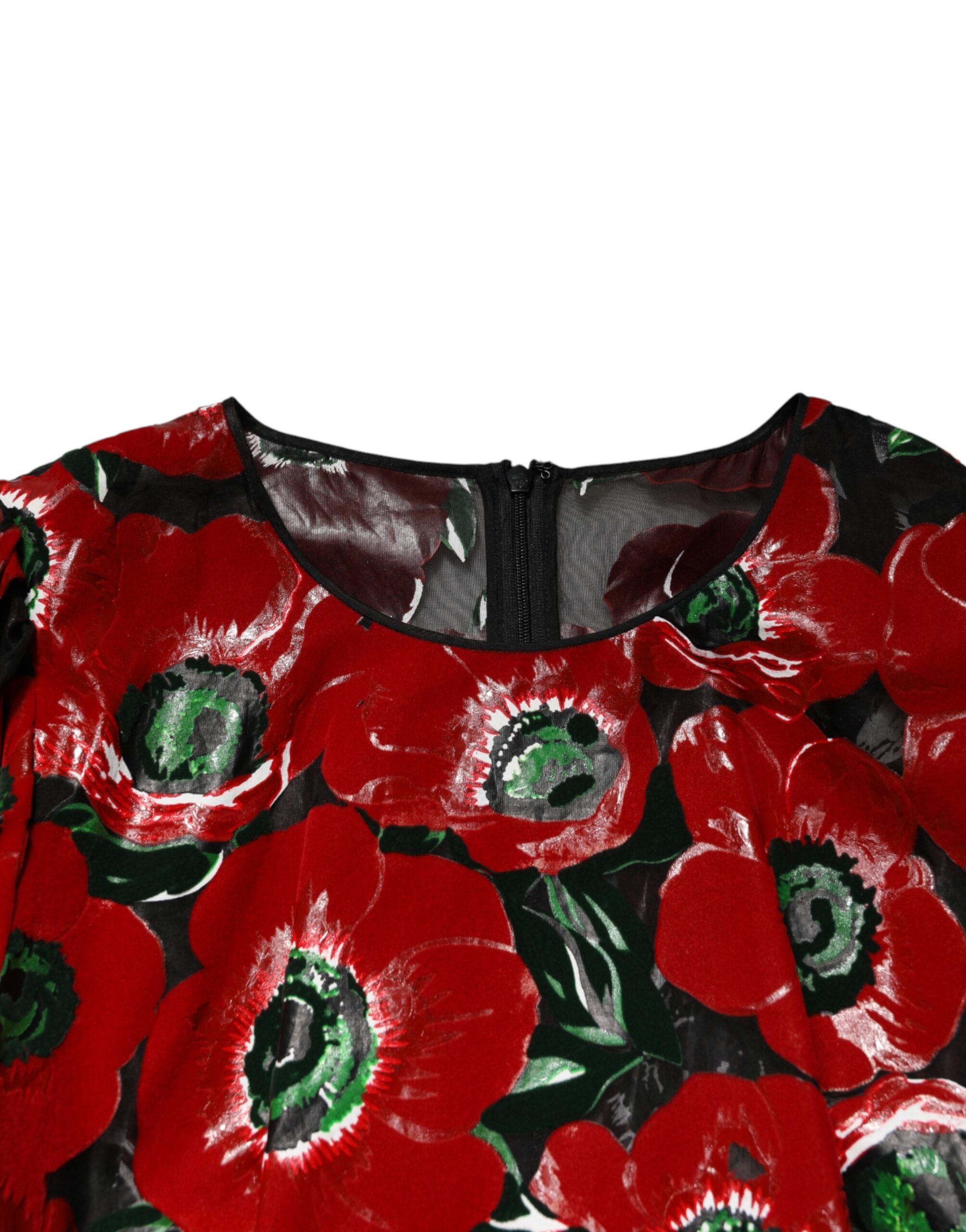 Floral Print Nylon A-line Midi Women's Dress (Pre-Owned) - Dolce & Gabbana - Modalova