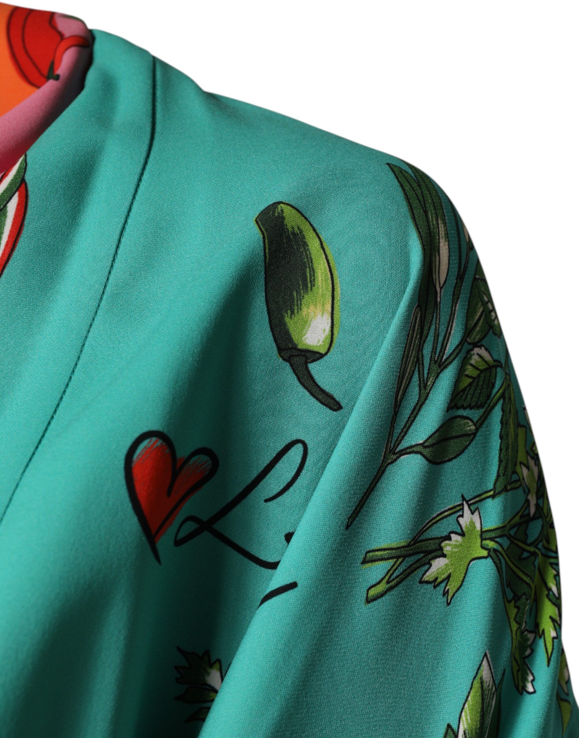 Printed Long Sleeve Wrap Coat Women's Dress (Pre-Owned) - Dolce & Gabbana - Modalova