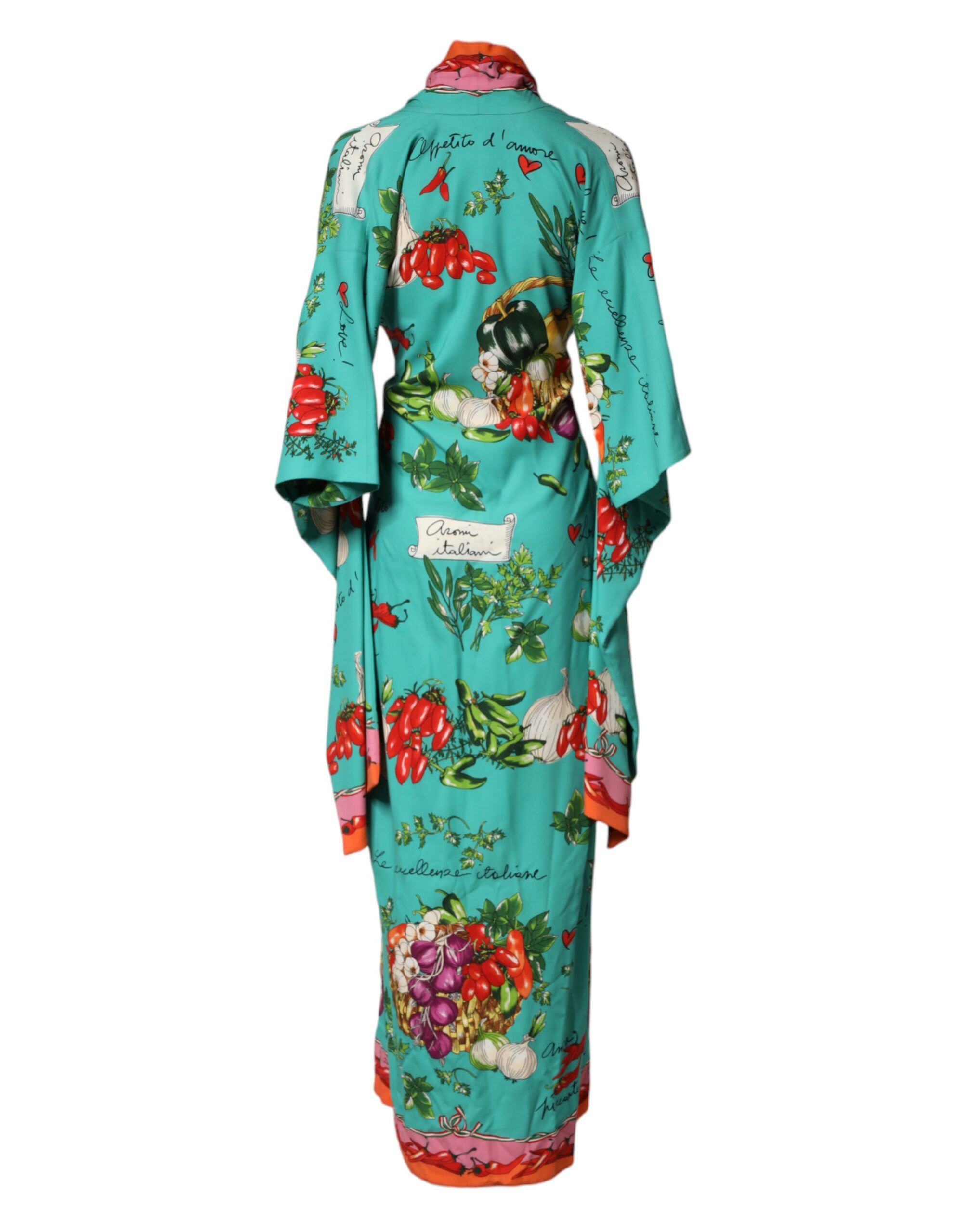Printed Long Sleeve Wrap Coat Women's Dress (Pre-Owned) - Dolce & Gabbana - Modalova