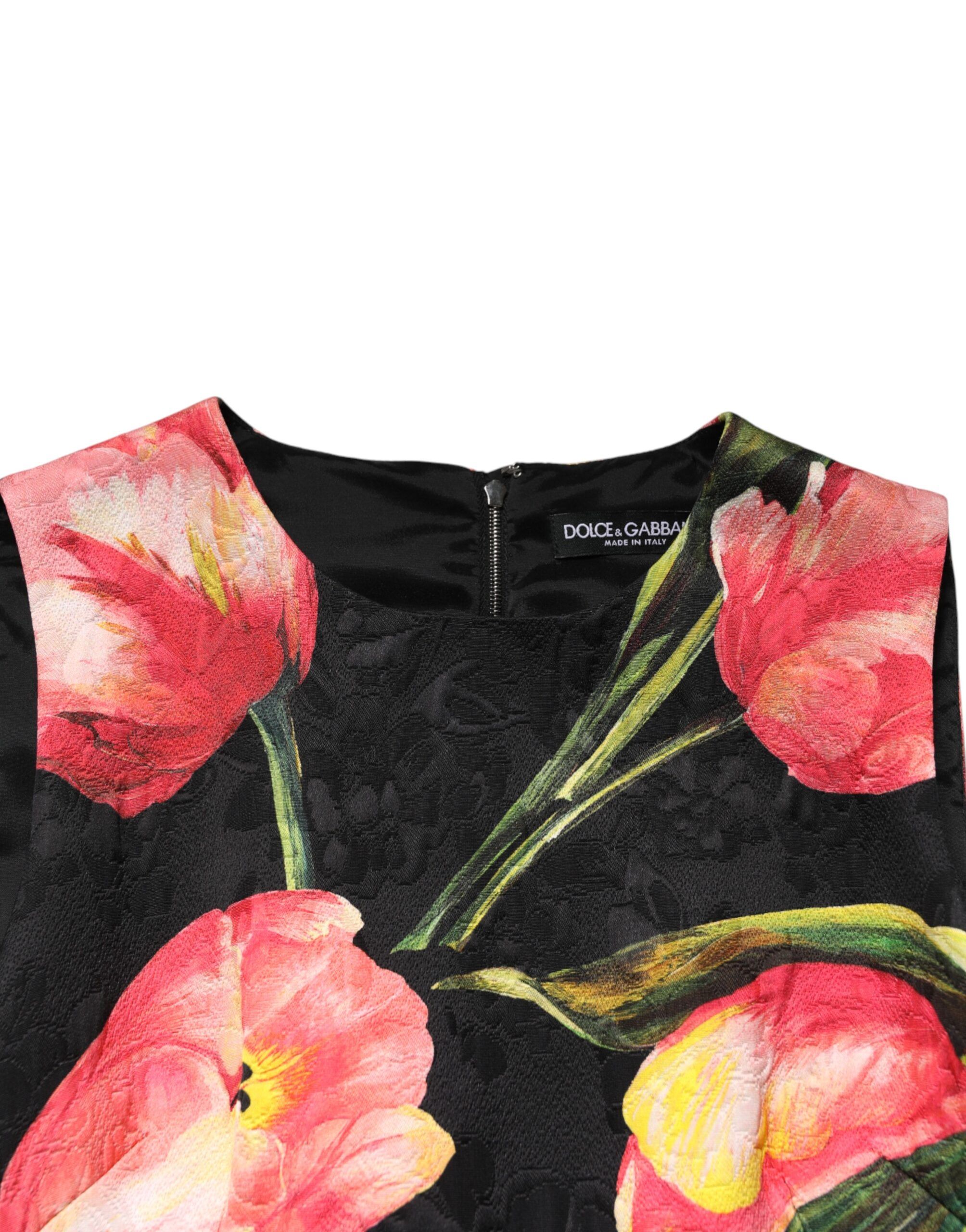 Floral Print Viscose A-line Mini Women's Dress - Dolce & Gabbana - Modalova
