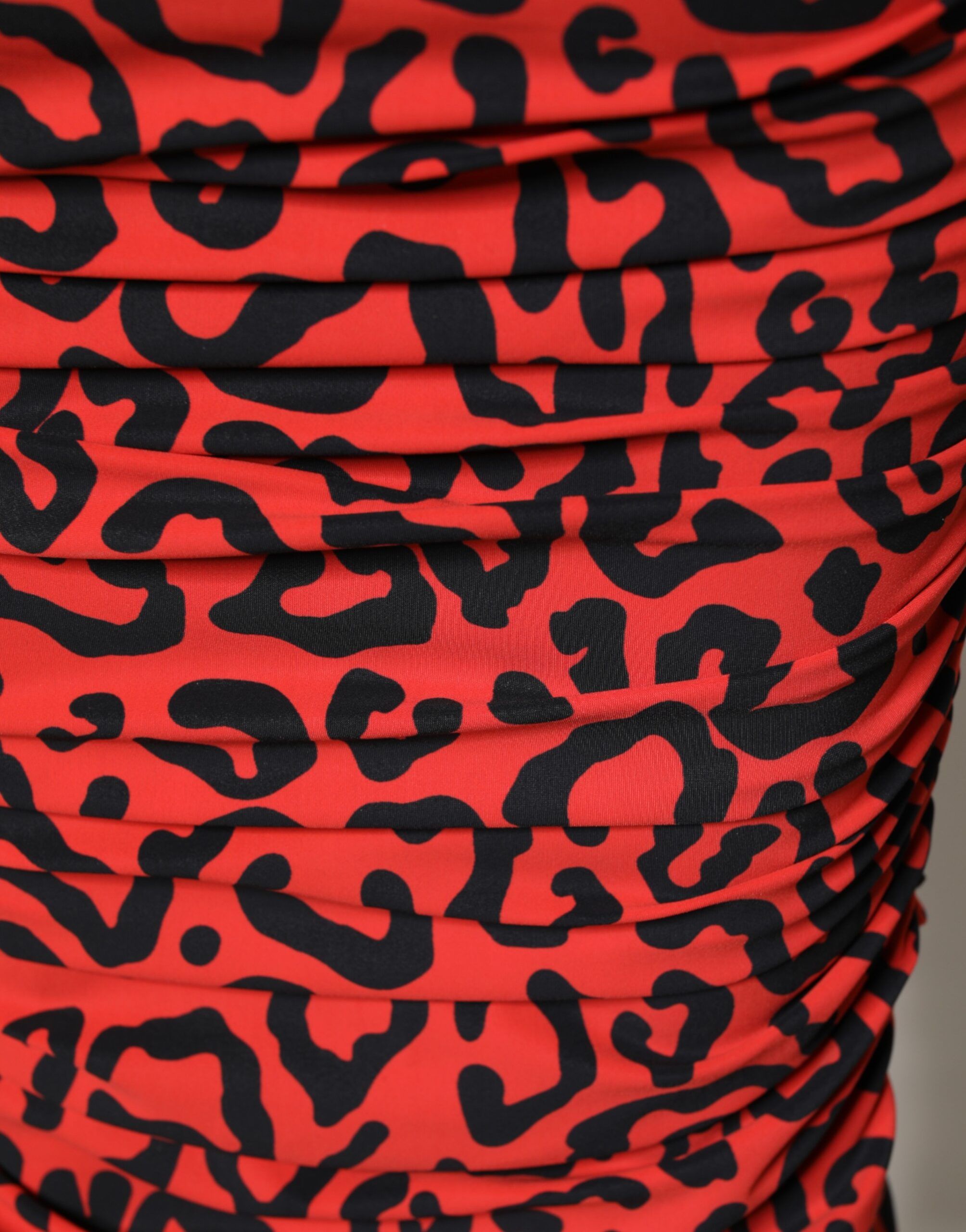 Leopard Print Nylon Sheath Midi Women's Dress - Dolce & Gabbana - Modalova
