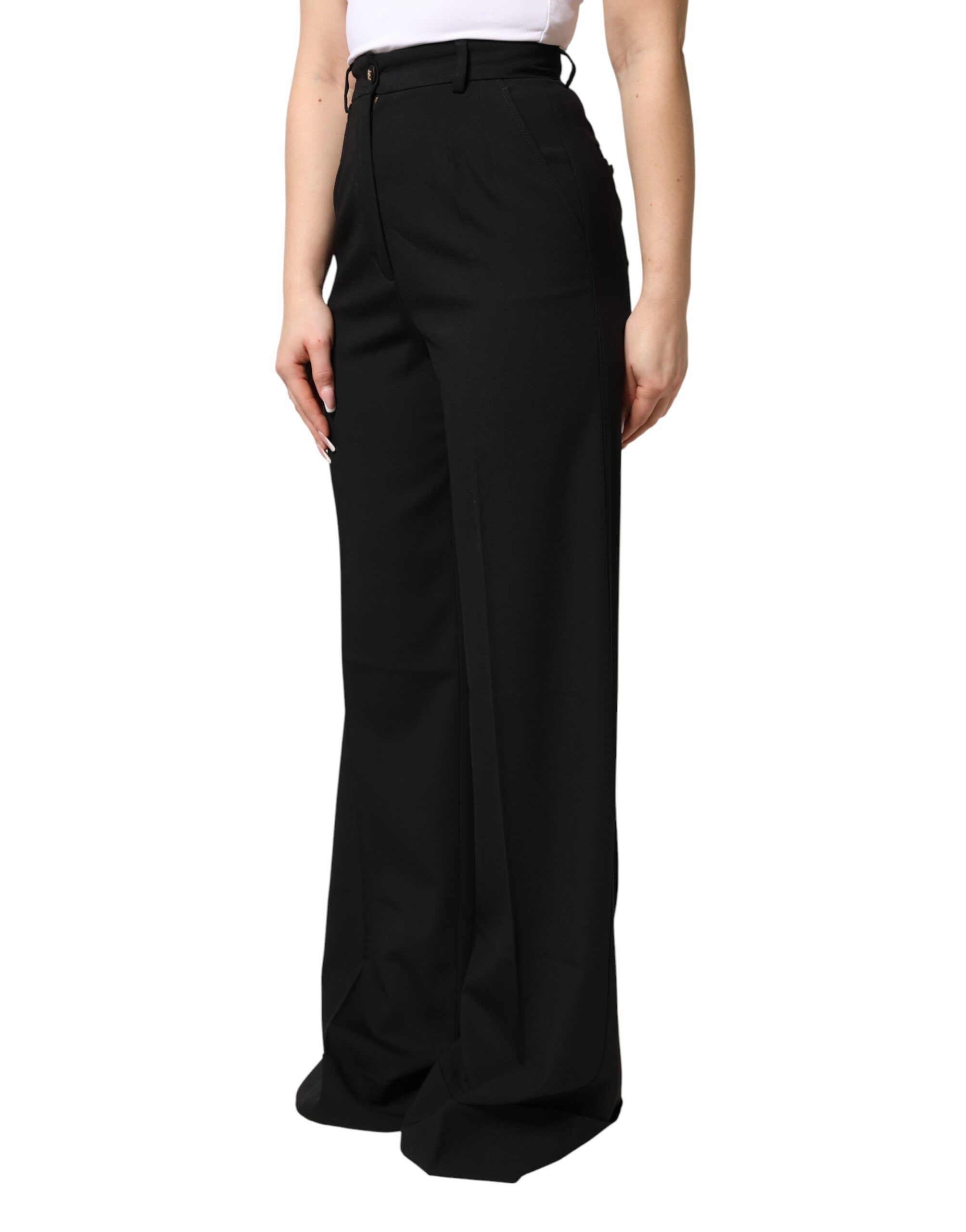 Wool Blend Straight High Waist Women's Pants (Pre-Owned) - Dolce & Gabbana - Modalova