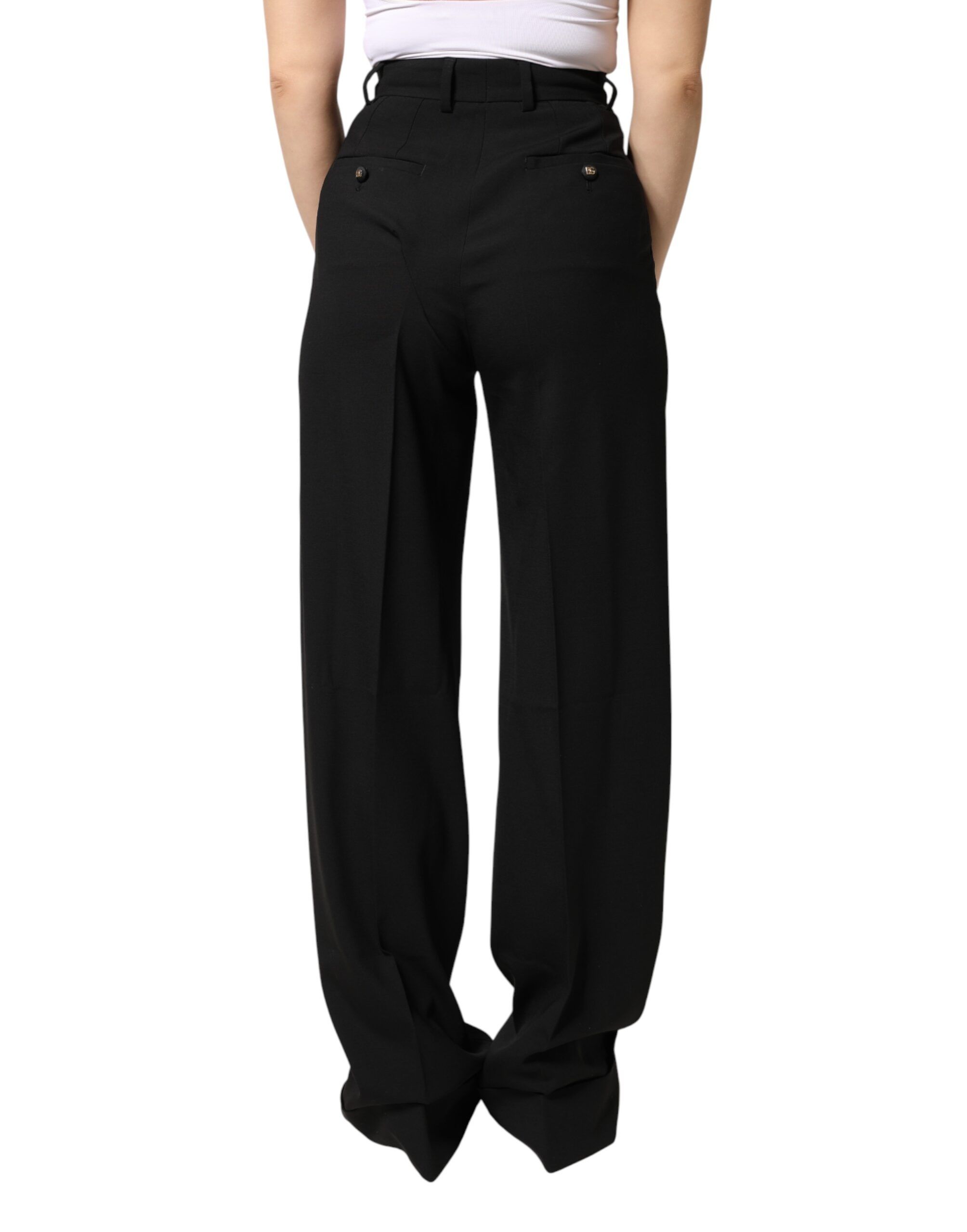 Wool Blend Straight High Waist Women's Pants (Pre-Owned) - Dolce & Gabbana - Modalova